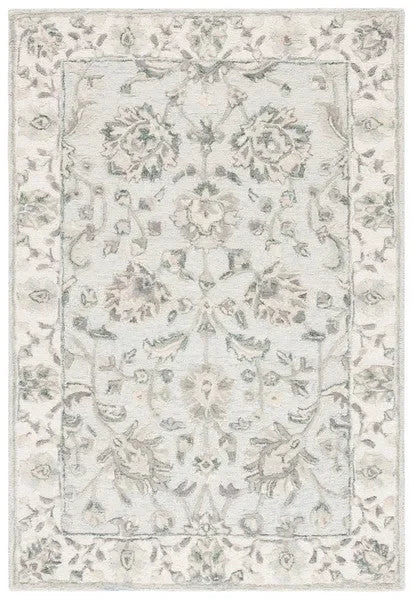 Glamour Wool Rug in Light Blue and Ivory - The Mayfair Hall