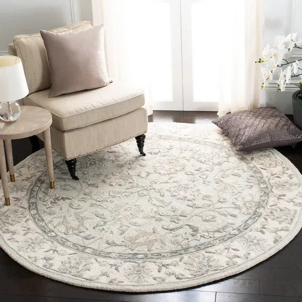 Glamour Wool Rug in Light Blue and Ivory - The Mayfair Hall