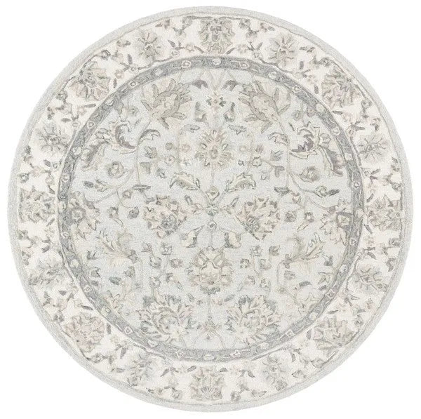 Glamour Wool Rug in Light Blue and Ivory