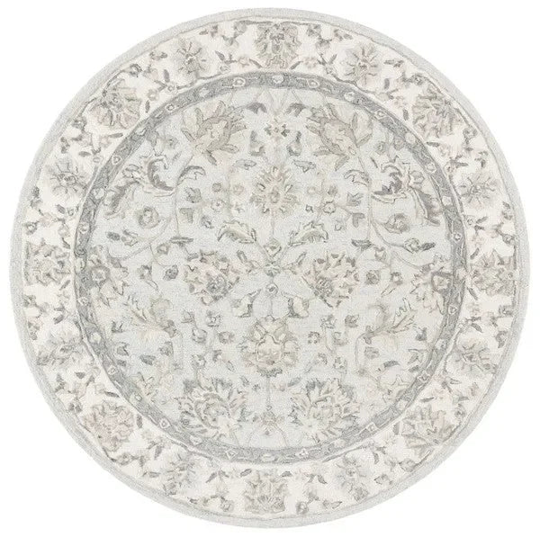 Glamour Wool Rug in Light Blue and Ivory - The Mayfair Hall