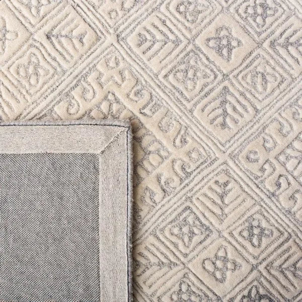 Glamour Wool Rug in Gray and Ivory - The Mayfair Hall