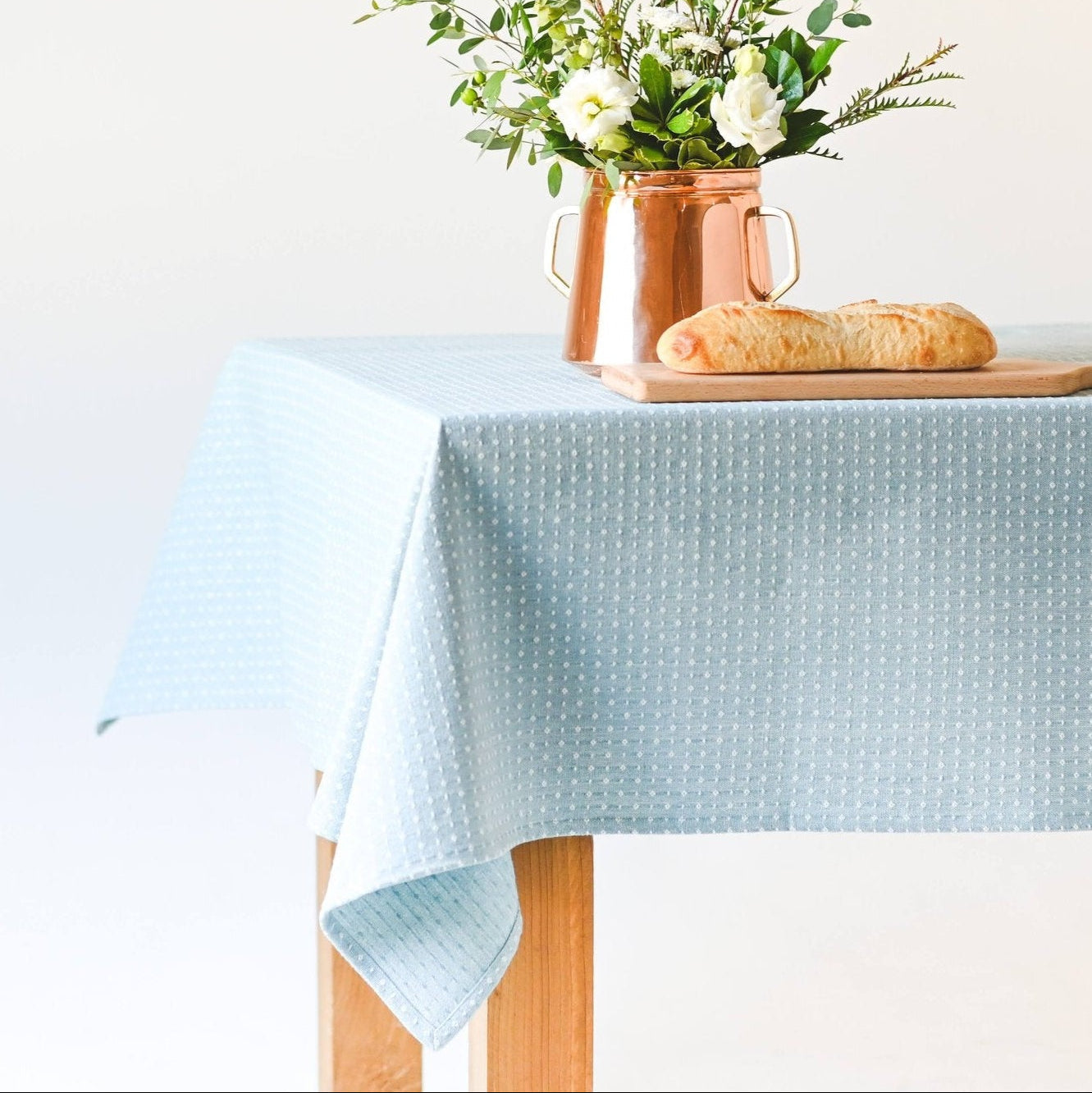 Blue Dotted Tablecloth