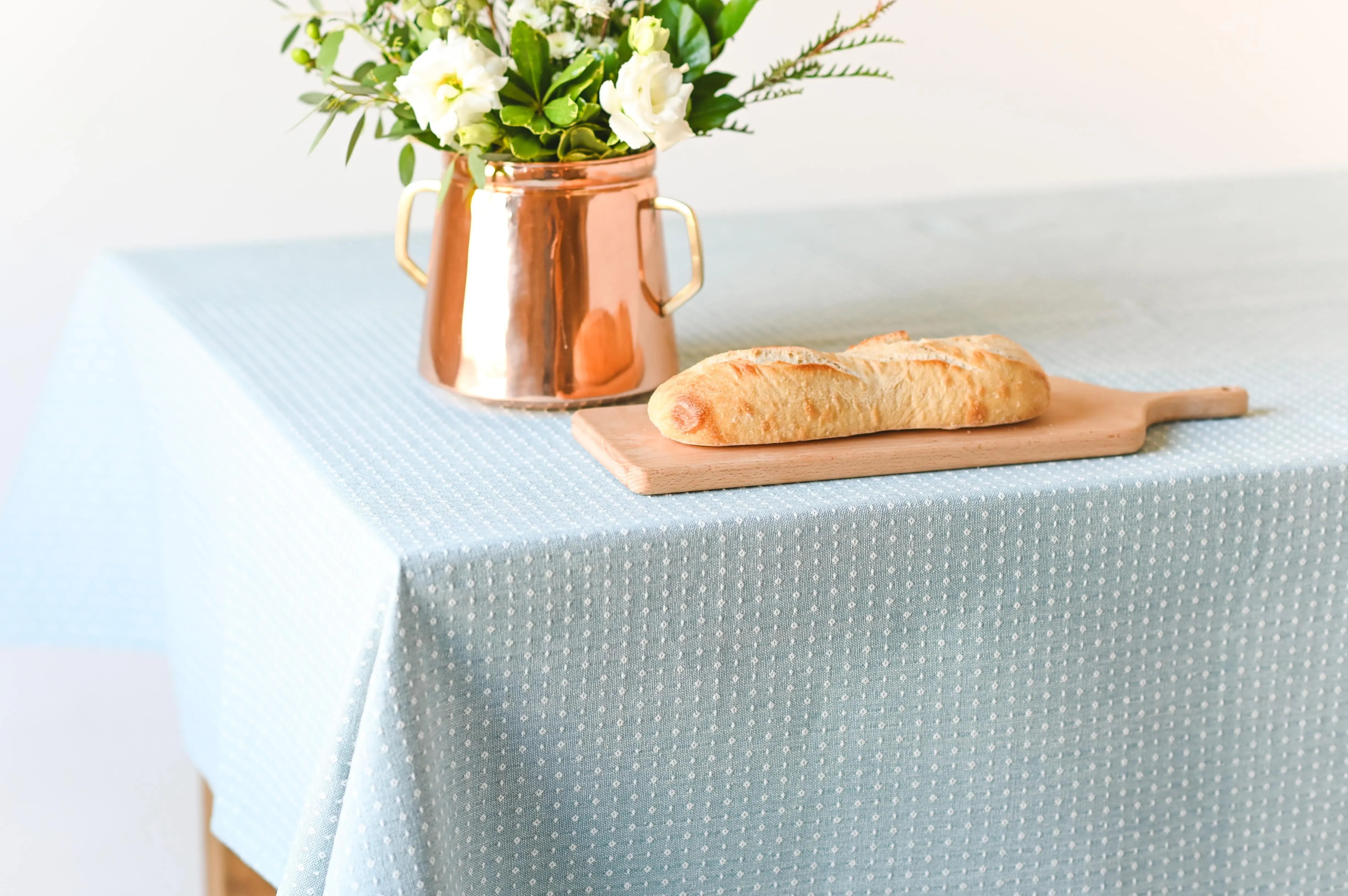 Blue Dotted Tablecloth - The Mayfair Hall
