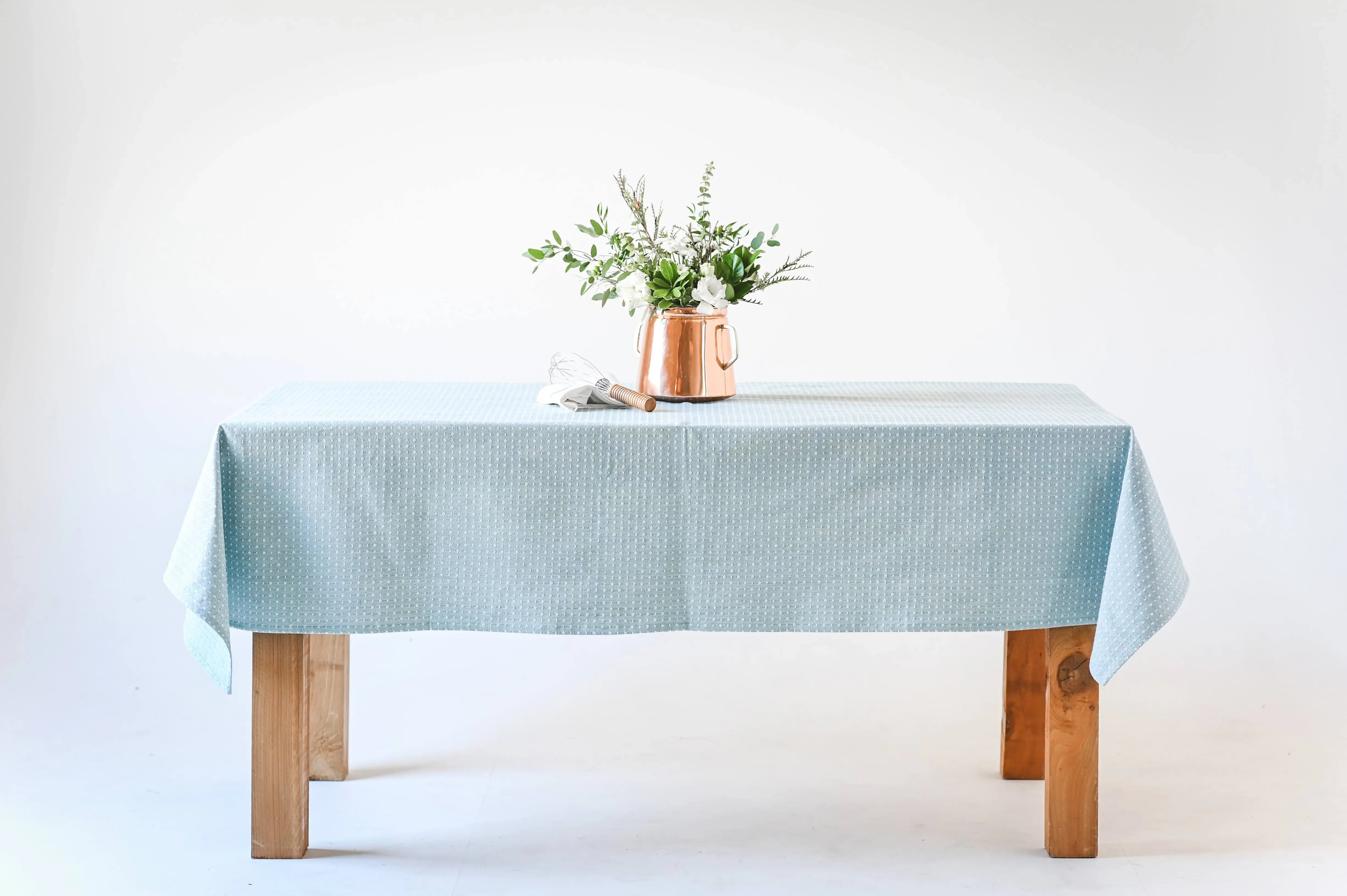 Blue Dotted Tablecloth - The Mayfair Hall