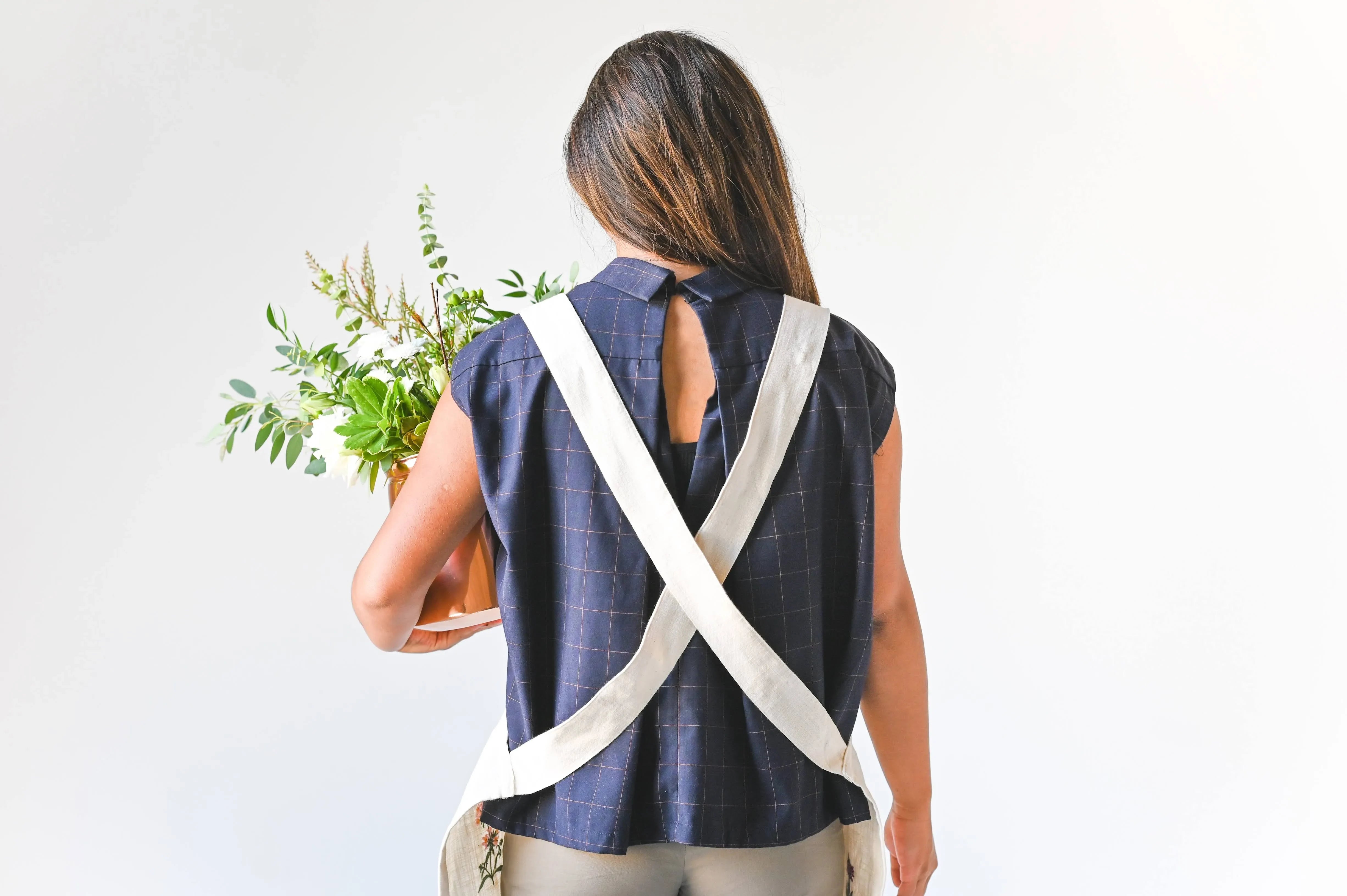 Botanical Embroidered Apron - The Mayfair Hall