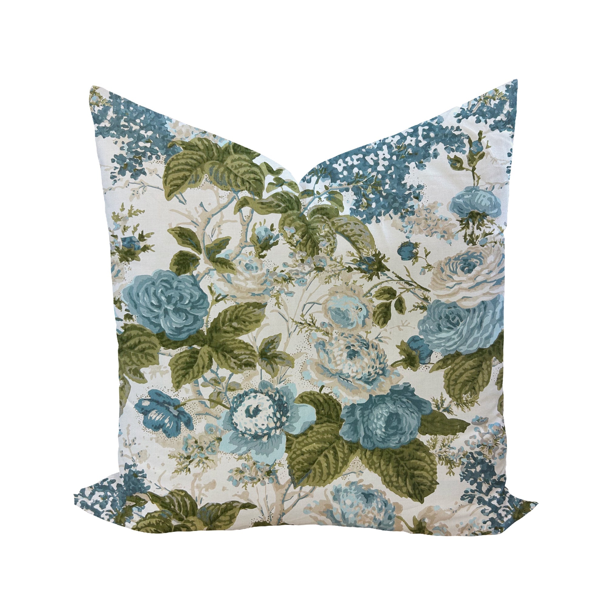 Georgia Pillow Cover in Blue & Green