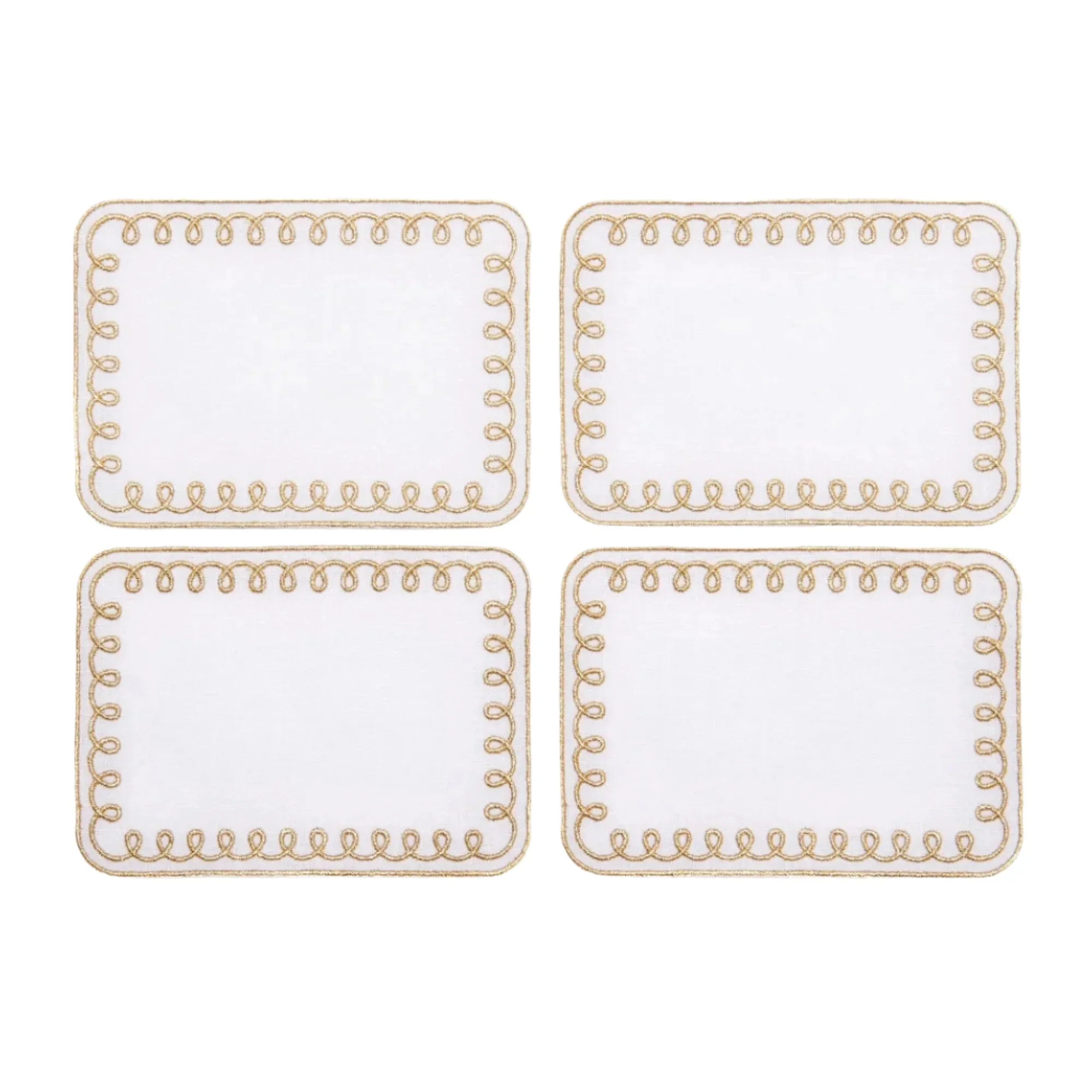 Golden Loopy Cocktail Napkins - The Mayfair Hall