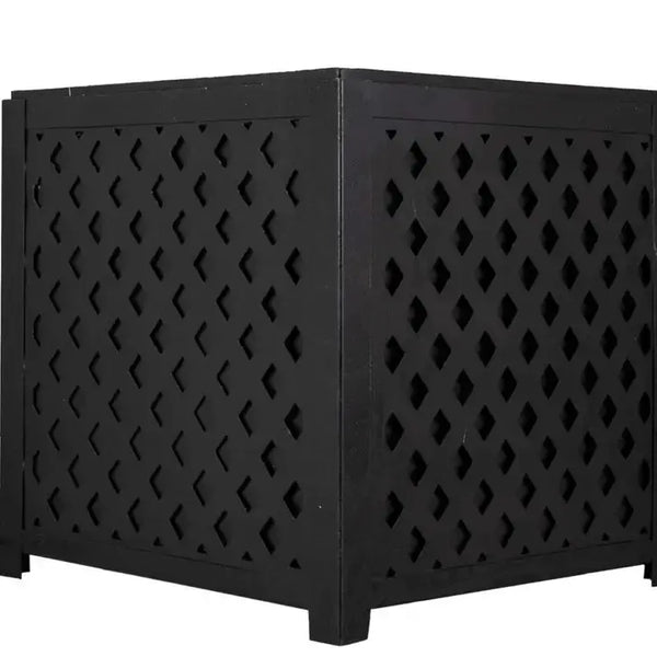 Gorgeous New Black Lattice Planter with Removable Liner - The Mayfair Hall