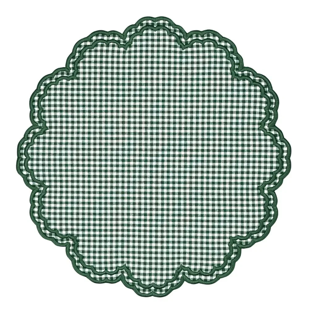 Bettina Placemat - Dark Green Gingham (Set of 4) - The Mayfair Hall
