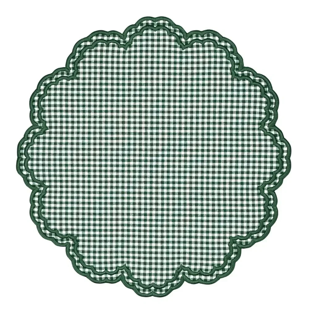 Bettina Placemat - Dark Green Gingham (Set of 4) - The Mayfair Hall
