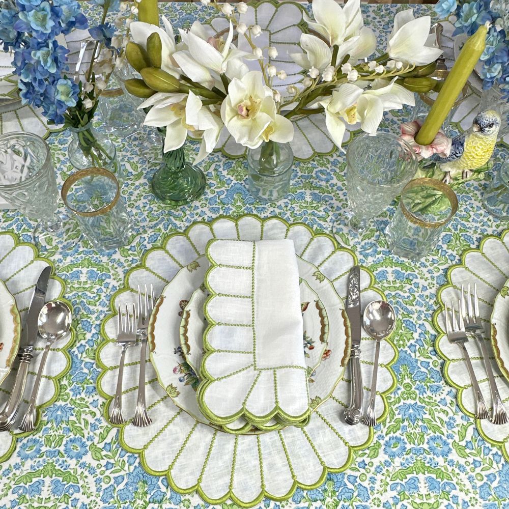 Larkspur & Bramble: Blue & Green - Tablecloth