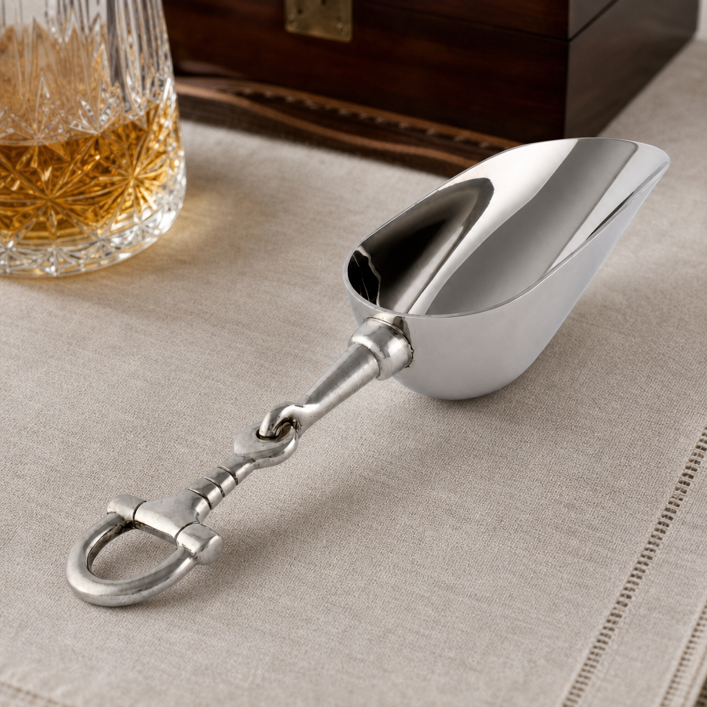 Equestrian Horse Bit Pewter Handle Ice Scoop