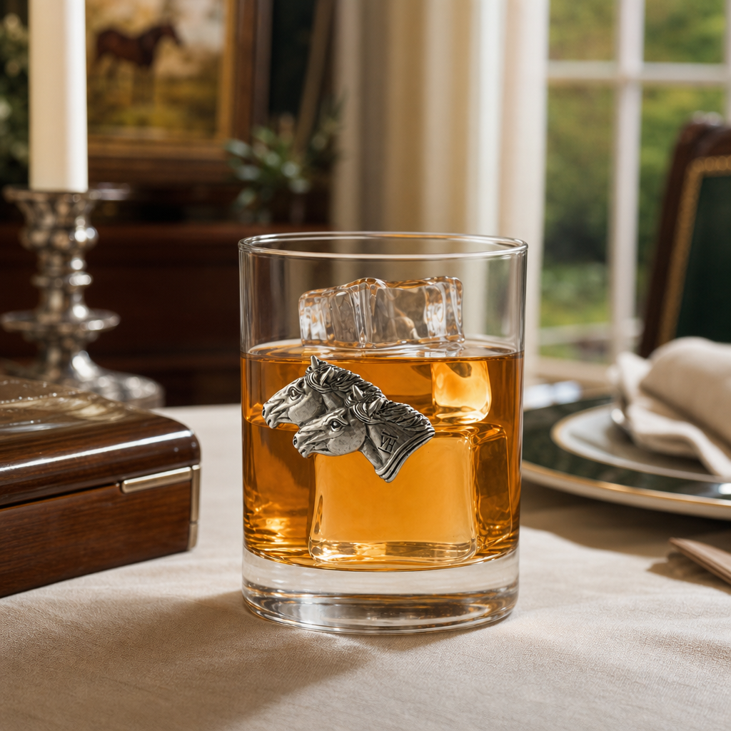 Running Horse Double Old Fashion Bar Glass