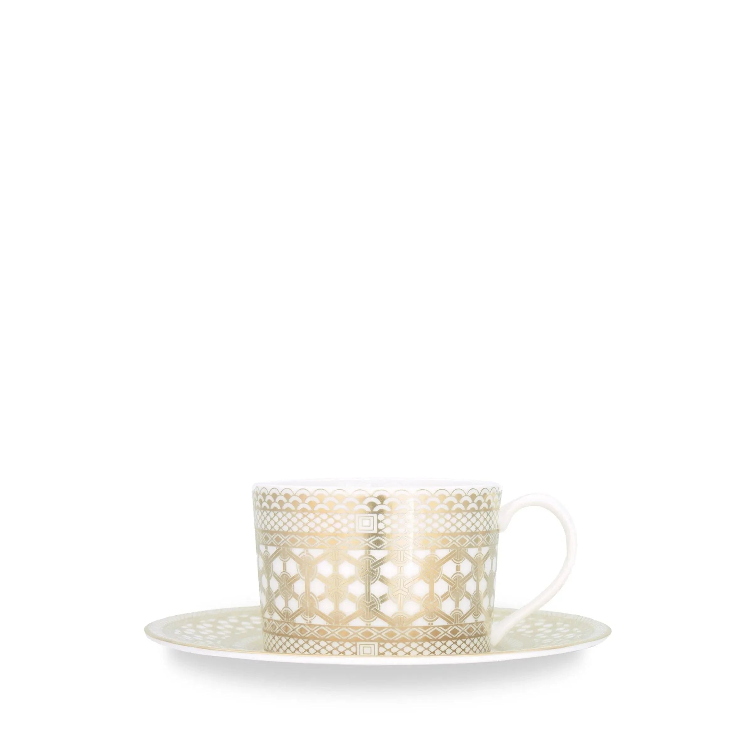 Hawthorne Gilt Cup and Saucer (Set of 4) - The Mayfair Hall