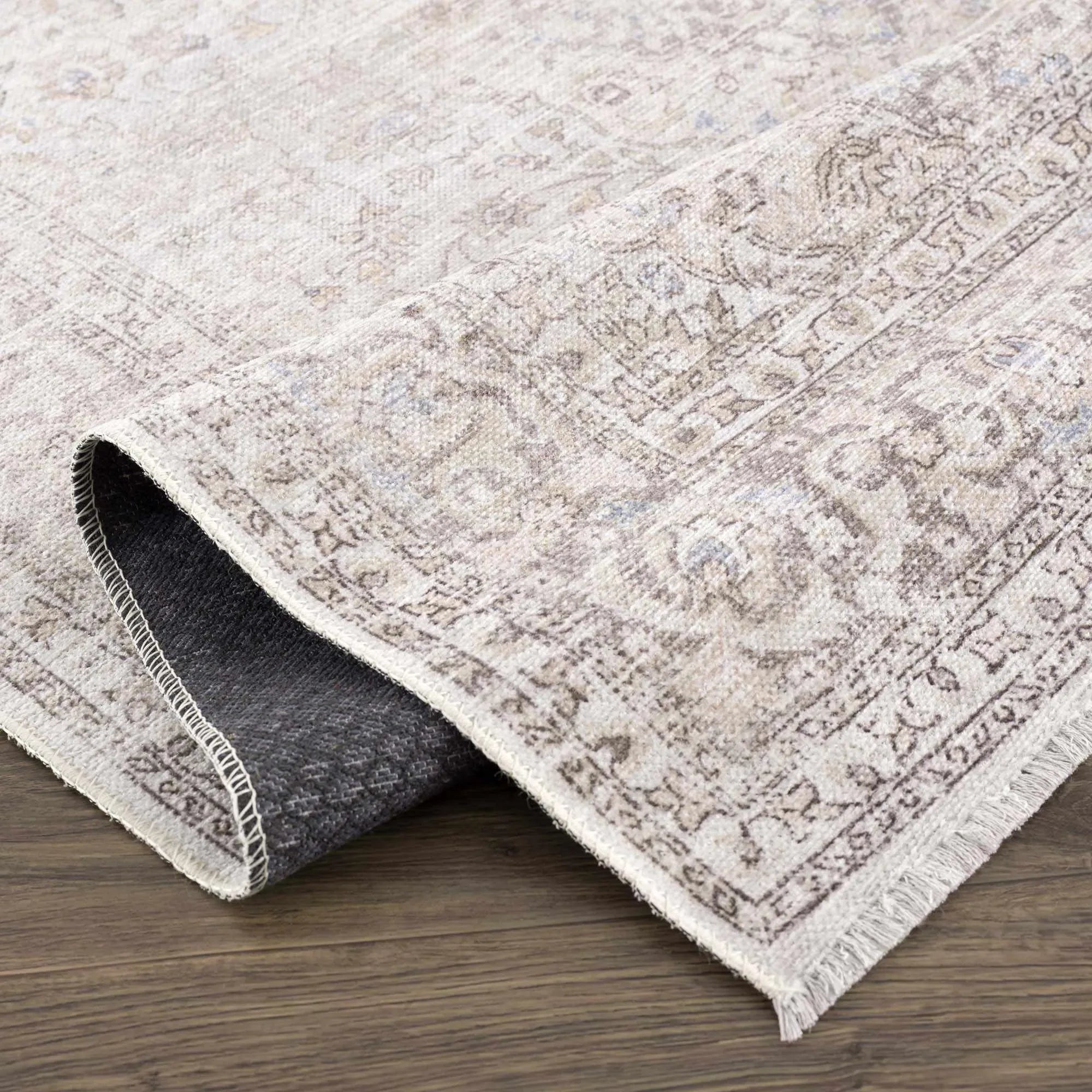 Cream Holi-2301 Washable Area Rug - The Mayfair Hall