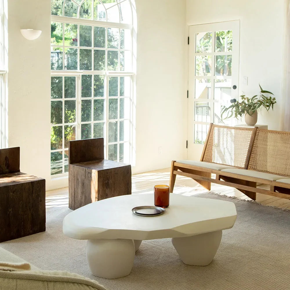 Ceramic Coffee Table in Off-white - The Mayfair Hall