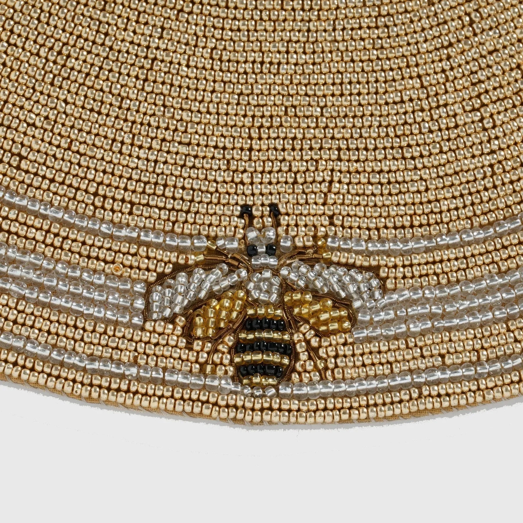 Stripey bee hand beaded placemat - The Mayfair Hall