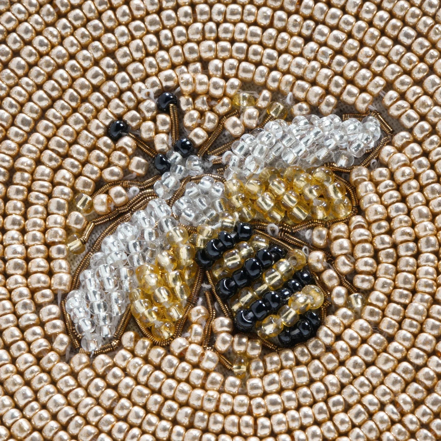 Stripey bee hand beaded placemat - The Mayfair Hall