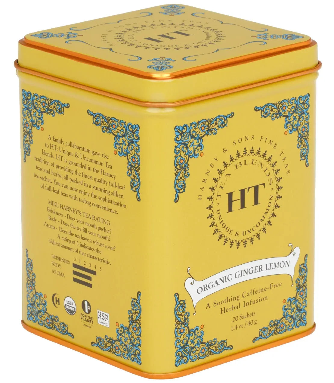 Organic Ginger Lemon, HT Tin of 20 Sachets - The Mayfair Hall