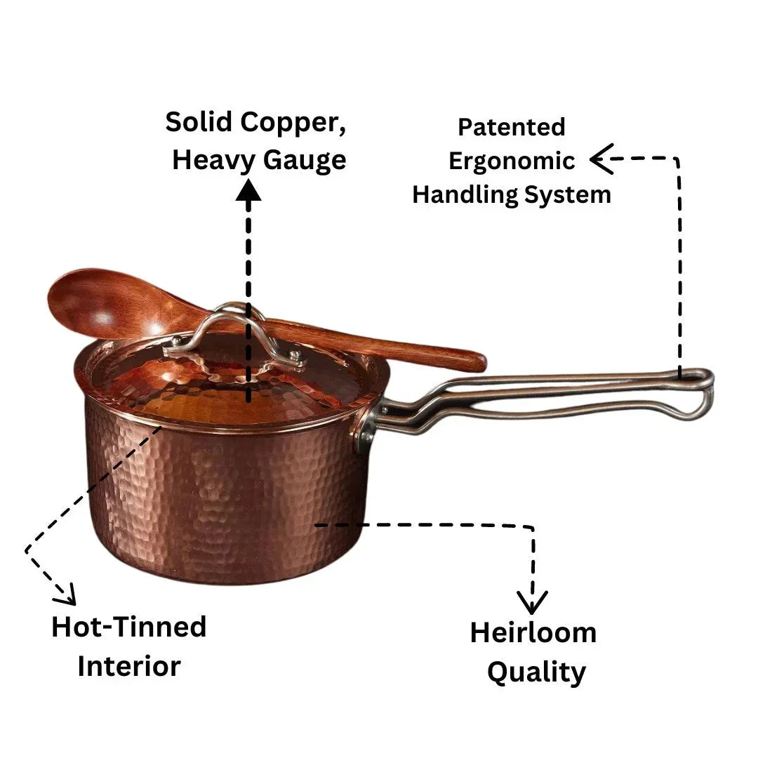 Copper Saucepan 1.5 quart and 2.5 quart - The Mayfair Hall