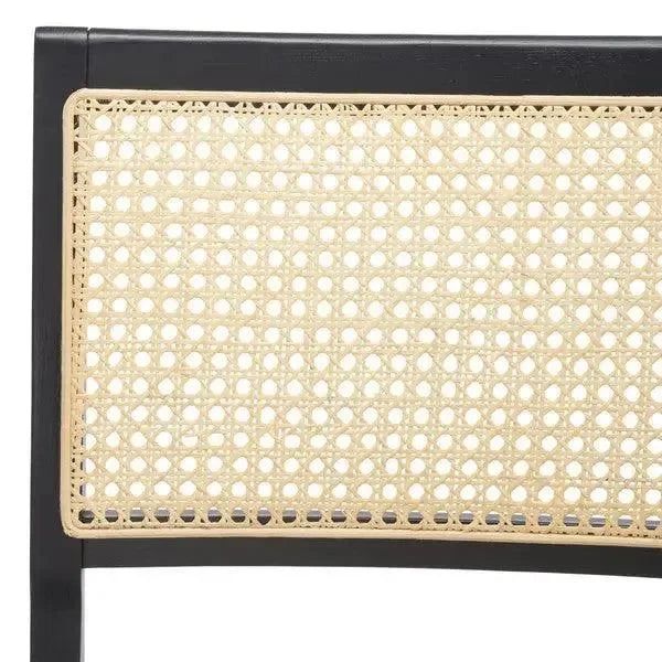Hattie Solid Ash Wood Bar Stool in Black - The Mayfair Hall