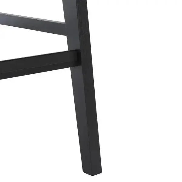 Hattie Solid Ash Wood Bar Stool in Black - The Mayfair Hall