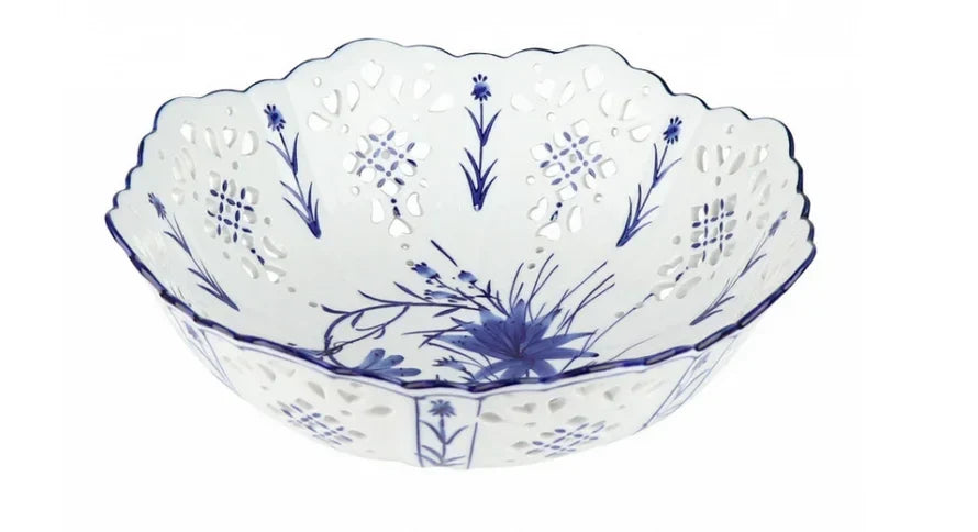 Pierced Scalloped Porcelain Bowl - The Mayfair Hall