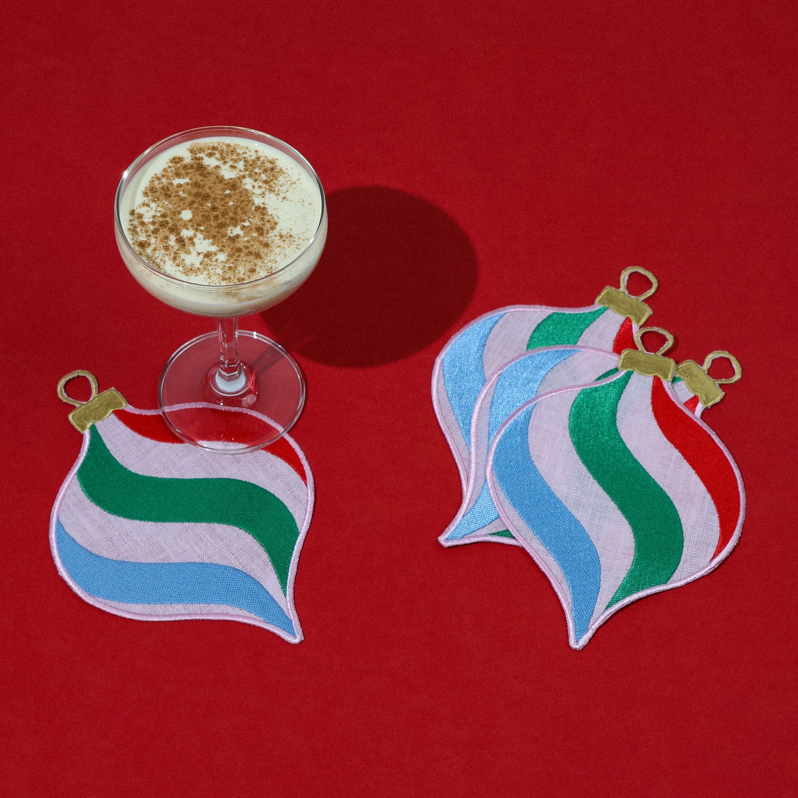 Ornament Linen Cocktail Napkins