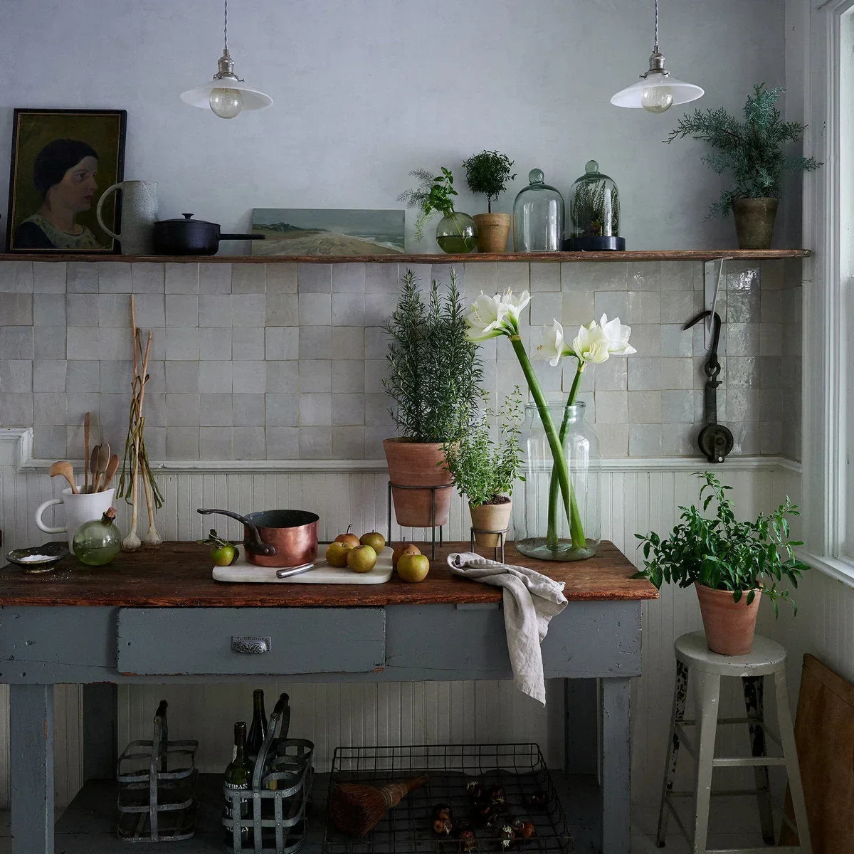 Whitewash Terracotta Studio Planter - The Mayfair Hall