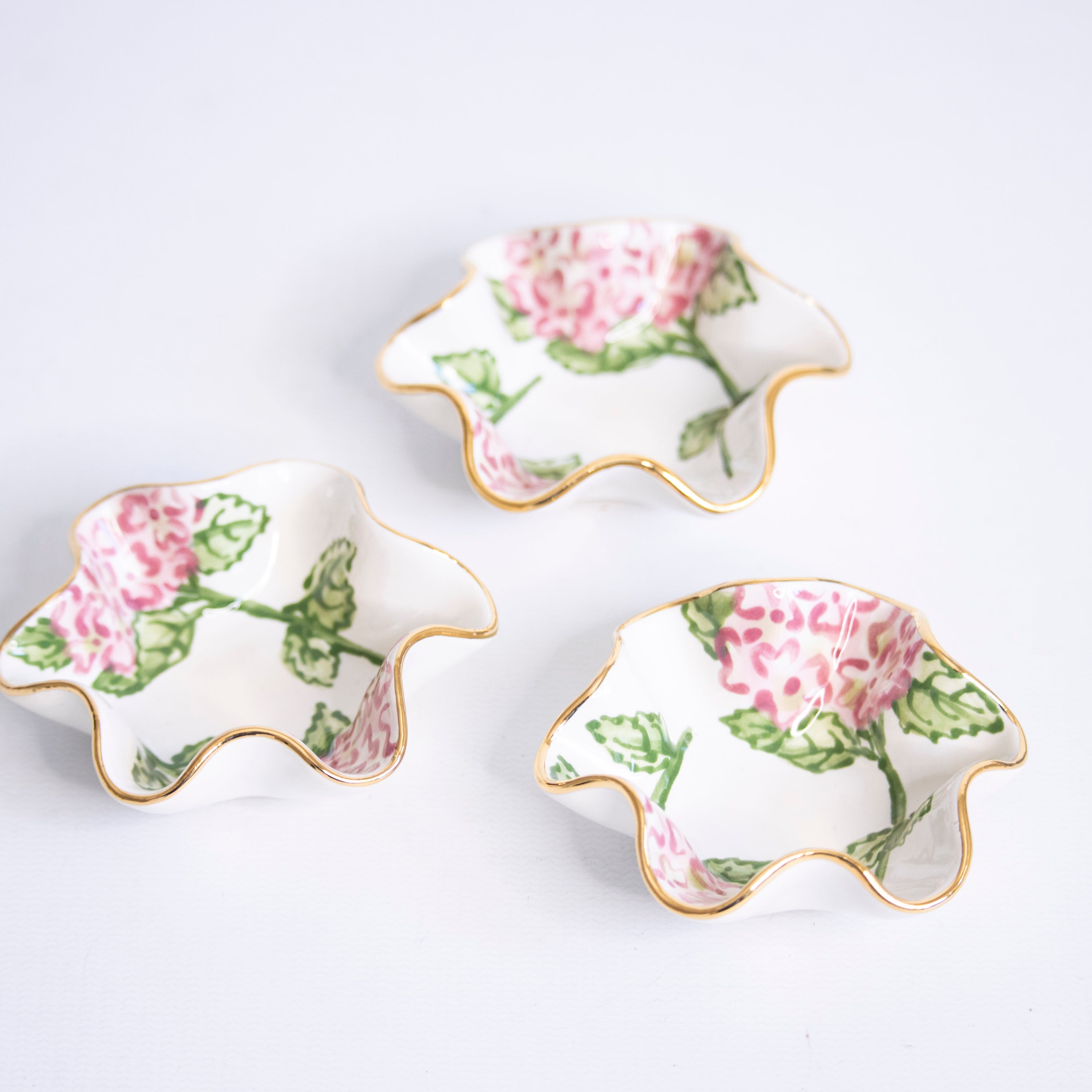 Ami Pink Hydrangea Bowl - Ring Dish