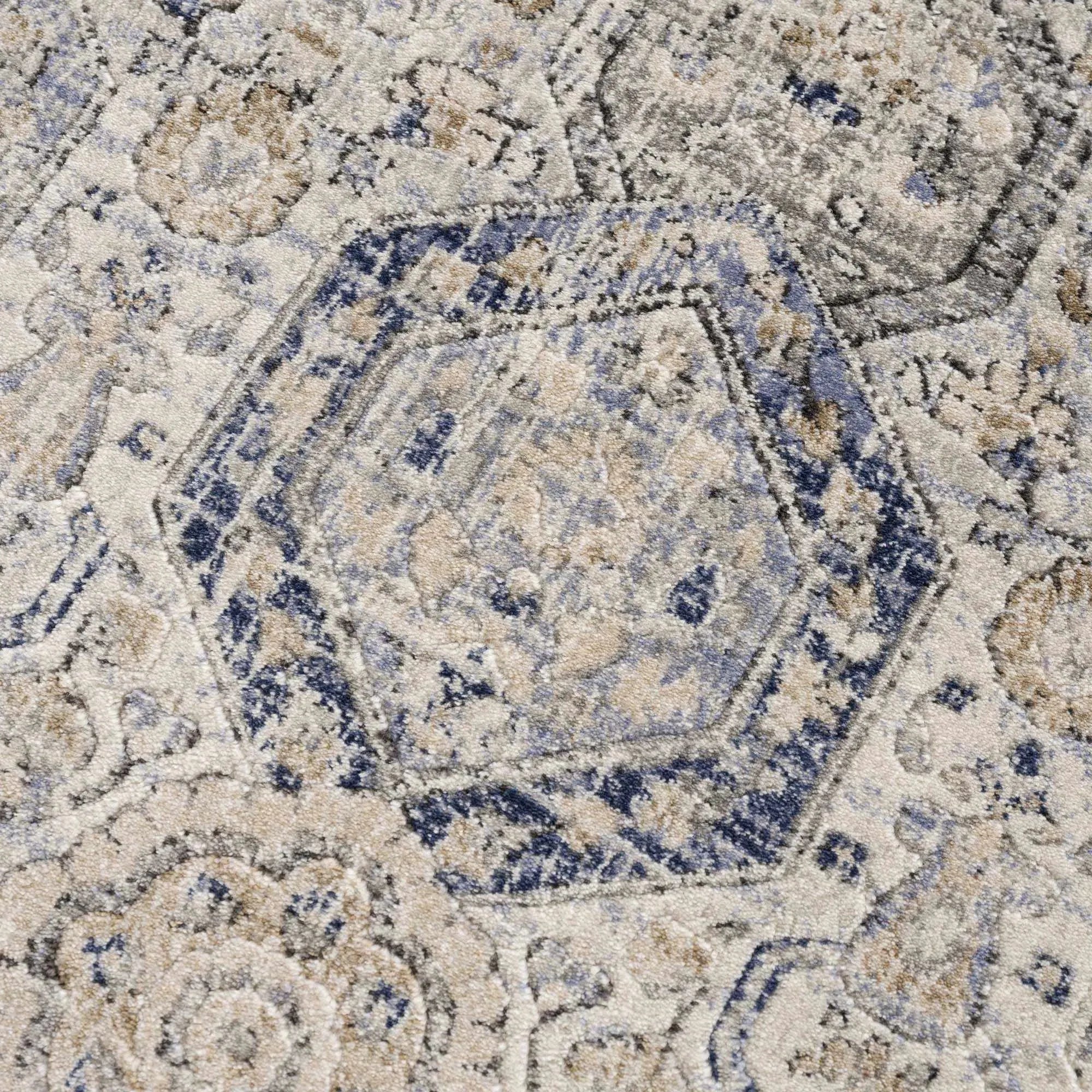 Parkerfield Cream & Blue Area Rug - The Mayfair Hall