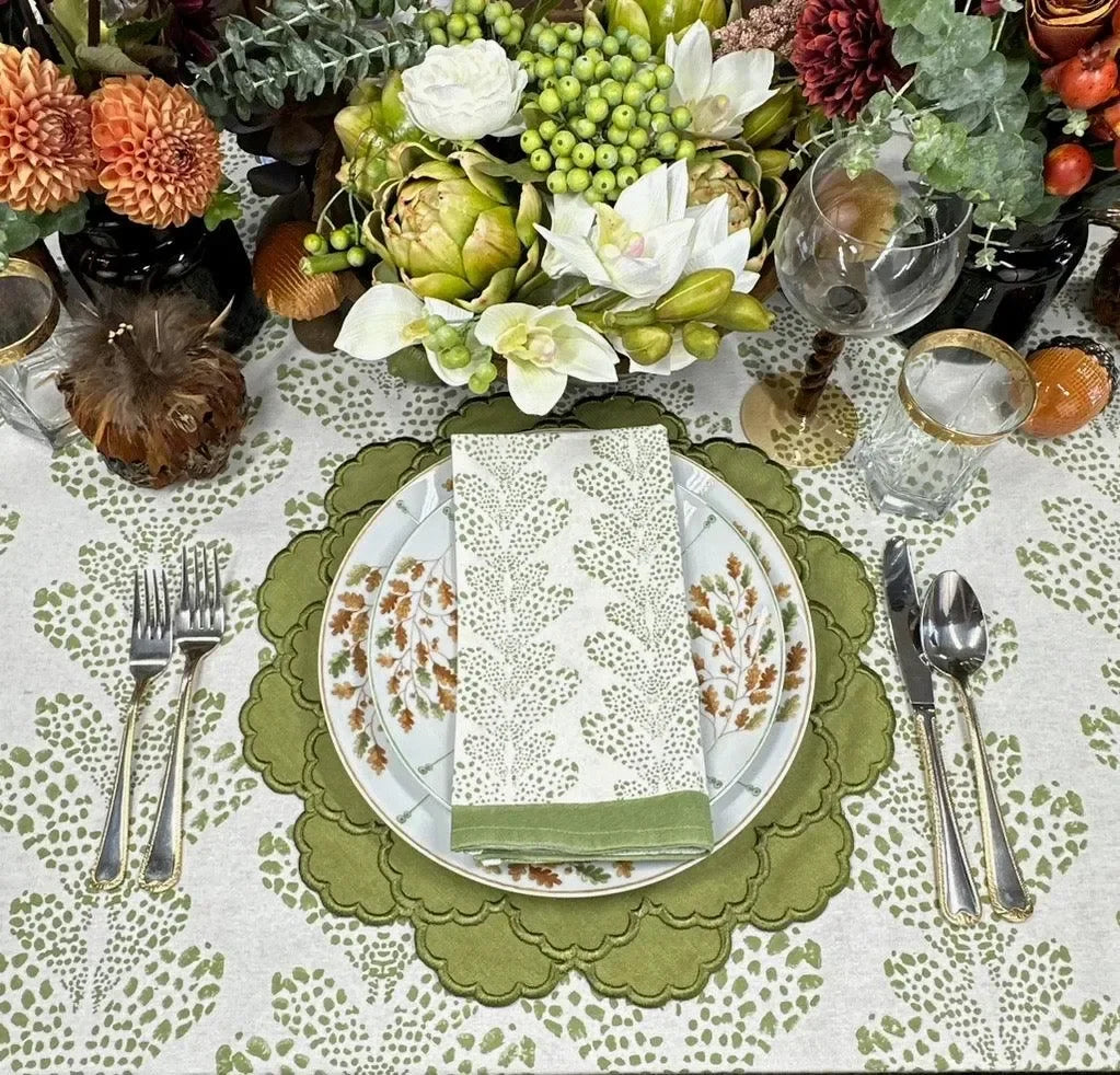 Kelli Cotton Napkin in Sage (Set of 4) - The Mayfair Hall