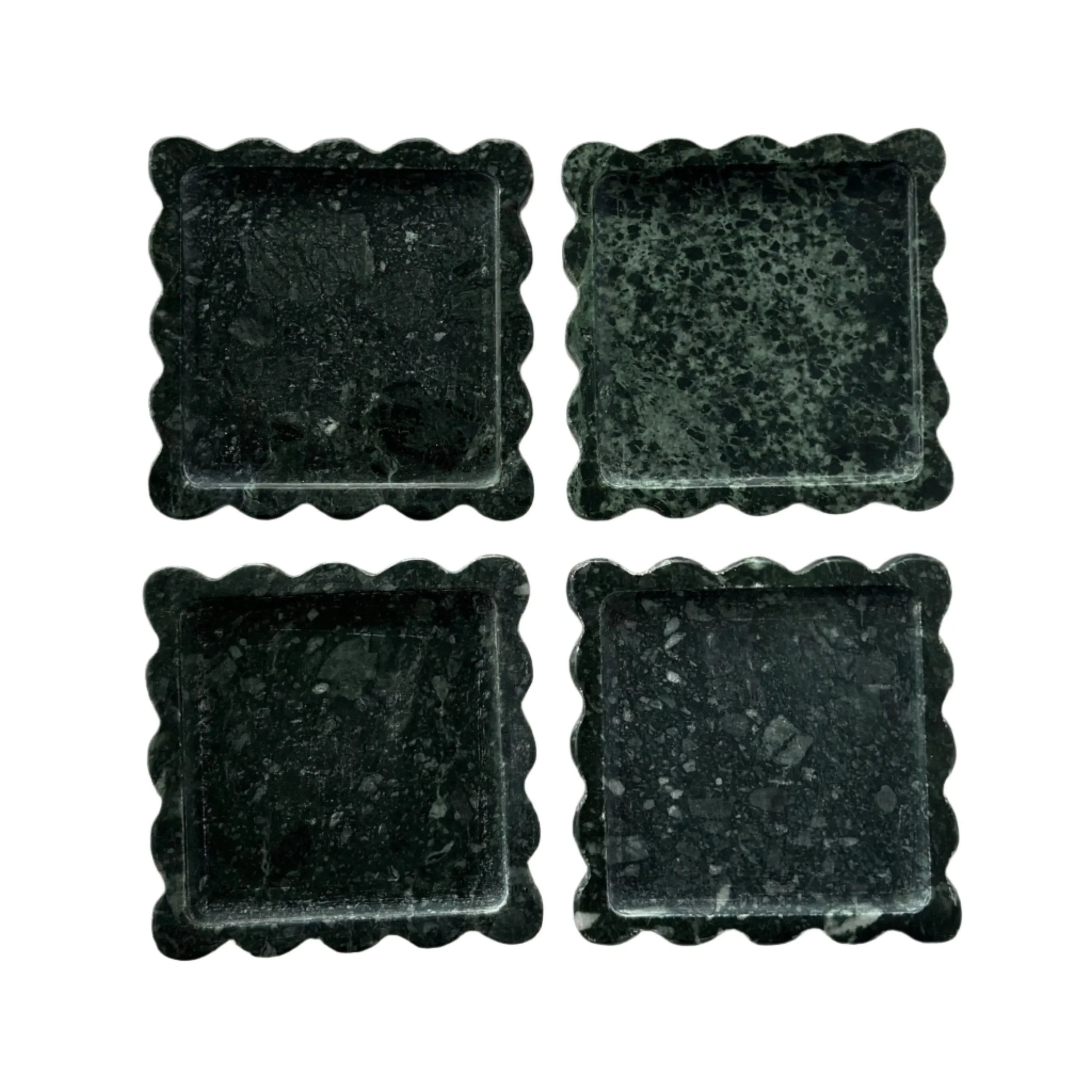 Marble Box Coaster Set in Emerald - The Mayfair Hall