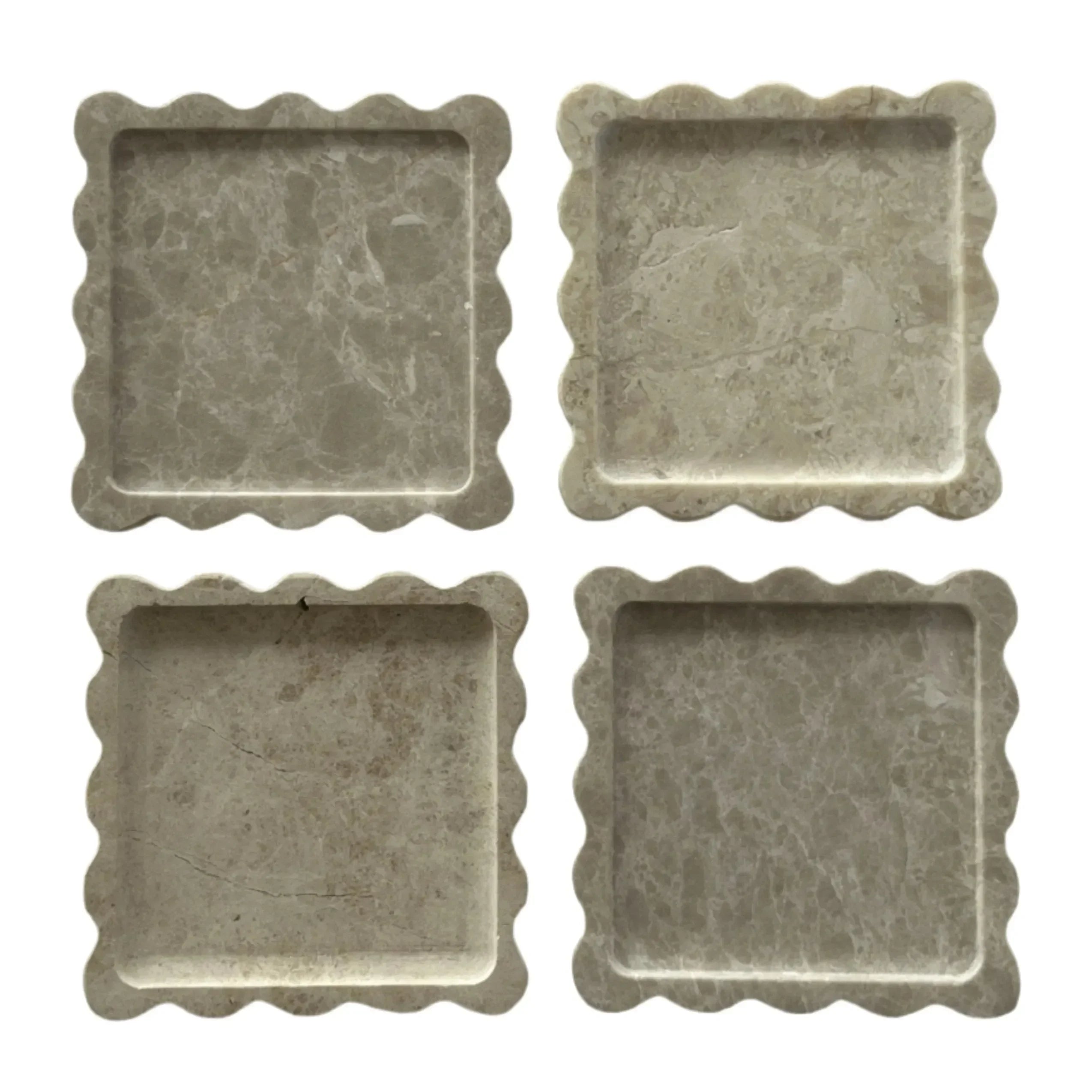 Marble Coaster Set in Oyster - The Mayfair Hall
