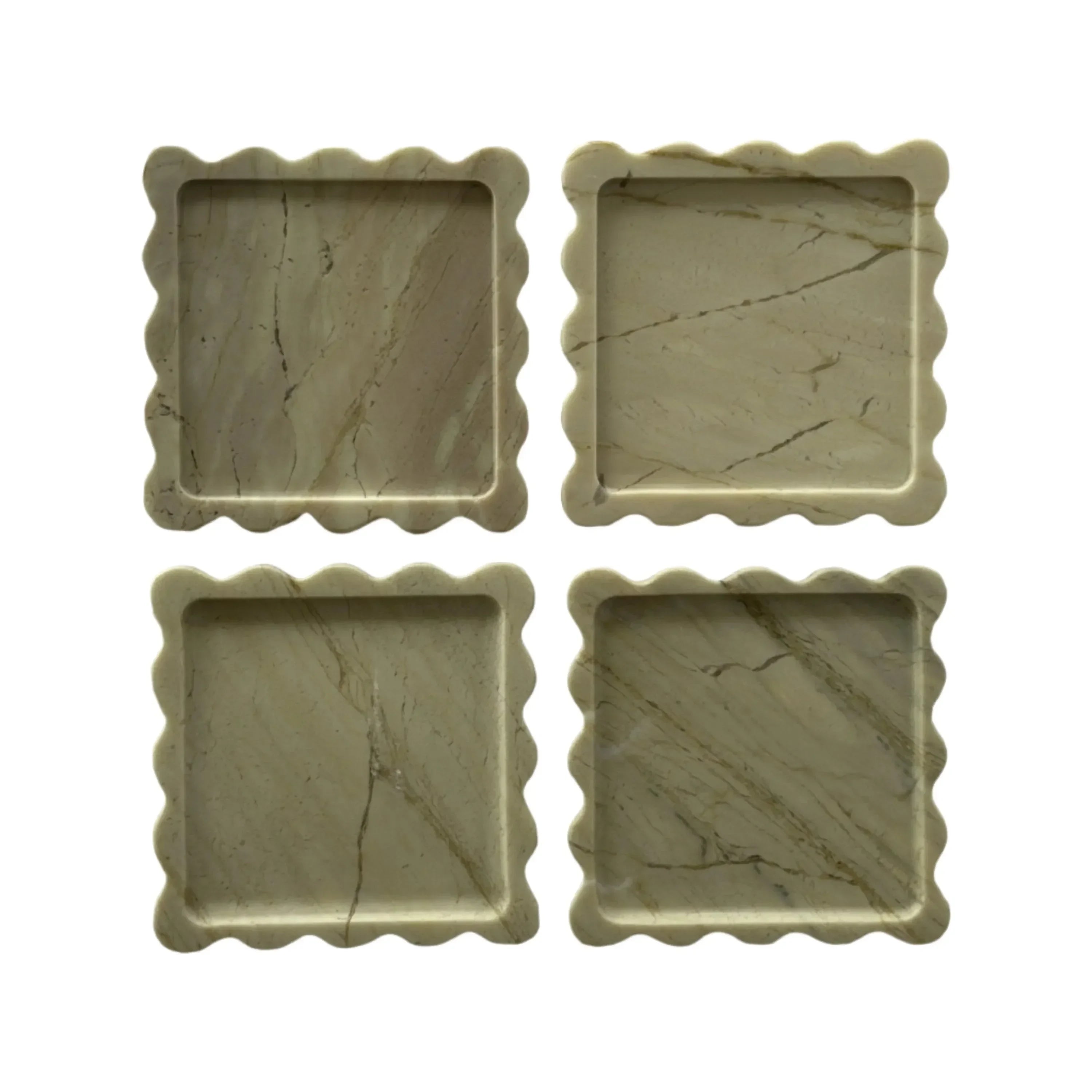 Marble Box Coaster Set in Matcha - The Mayfair Hall