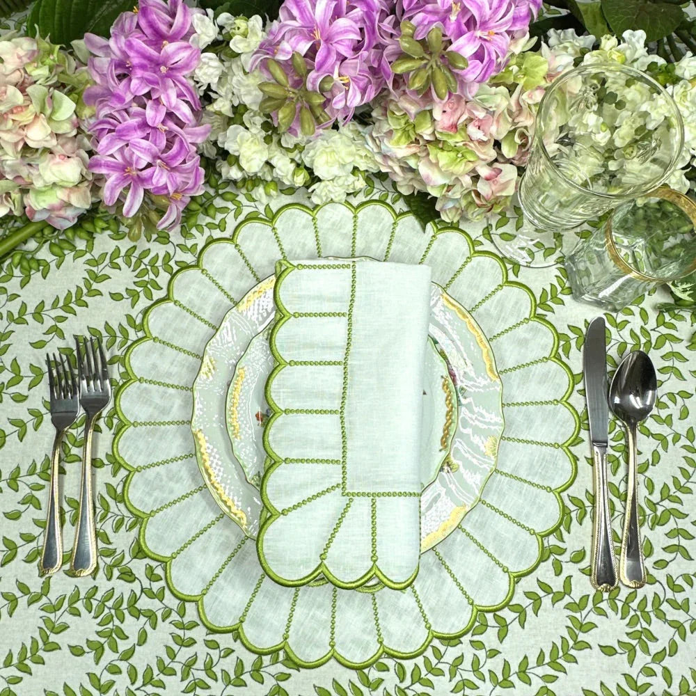Light Green Leaves - Tablecloth - The Mayfair Hall