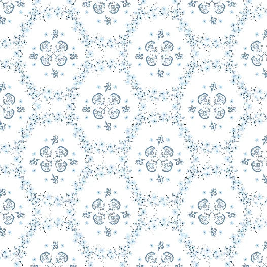 Round Scalloped Placemat | Floral Trellis