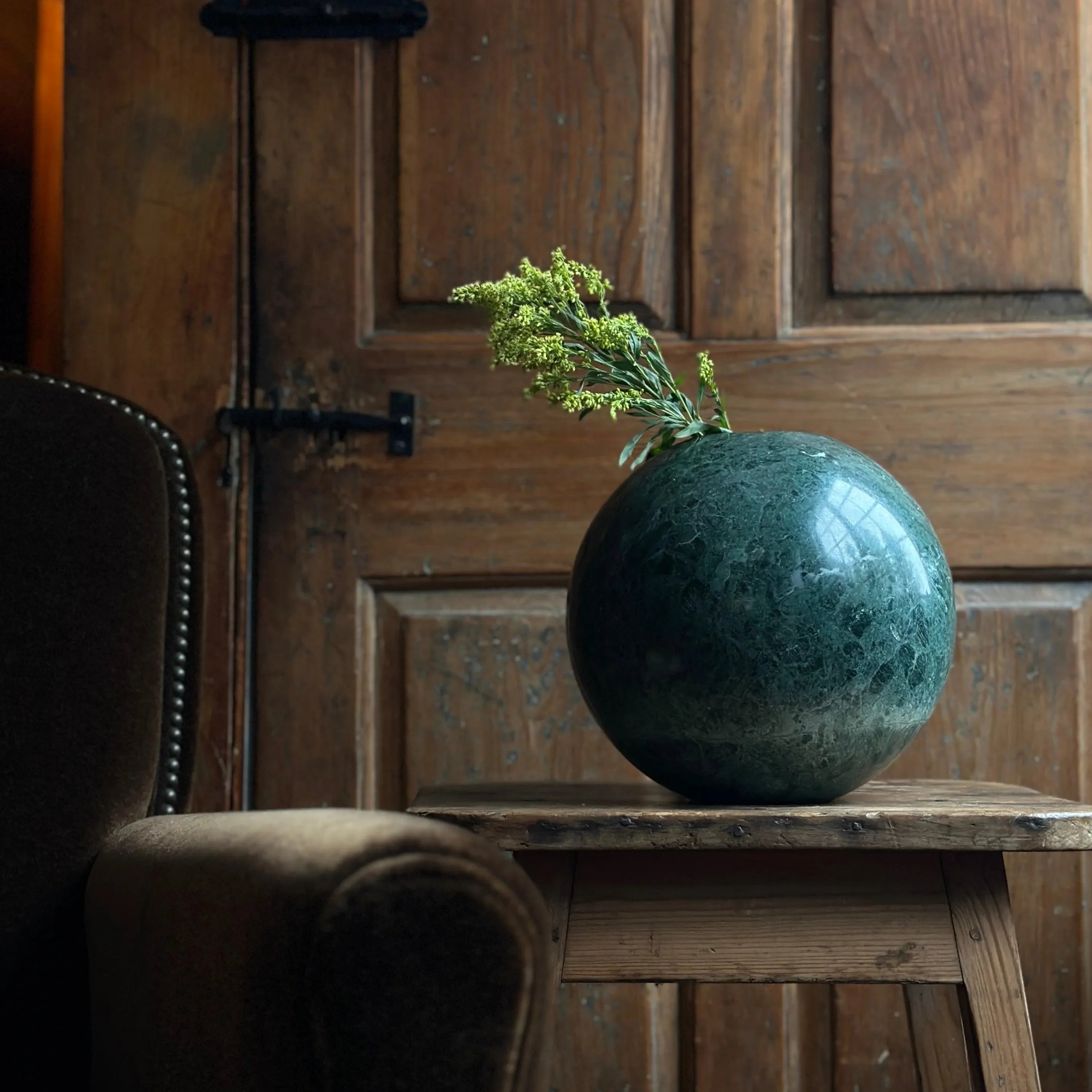 The Globe Vase in Emerald - The Mayfair Hall