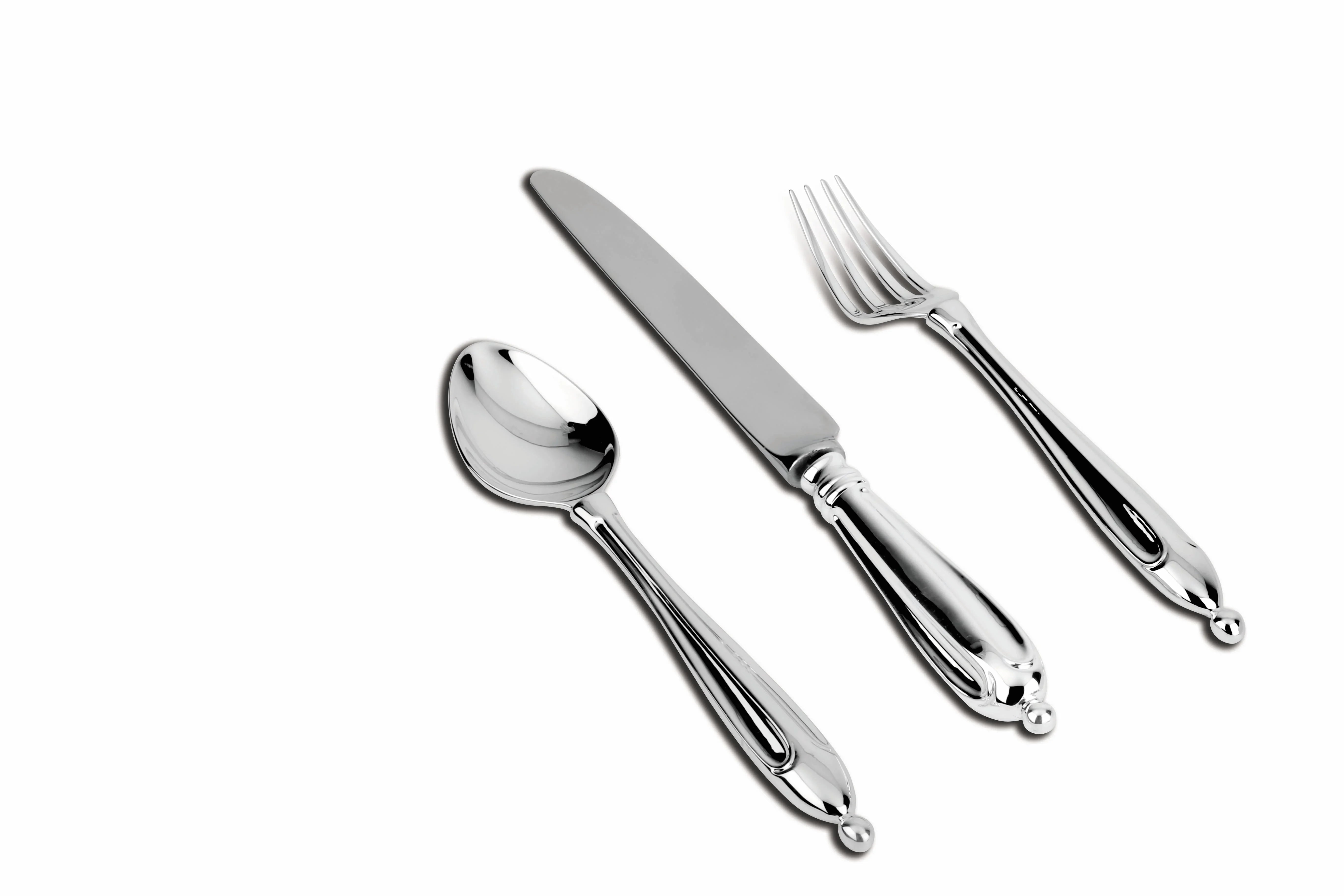 Piercing Bead 3-piece Sterling Silver Flatware Set by Krysaliis - The Mayfair Hall
