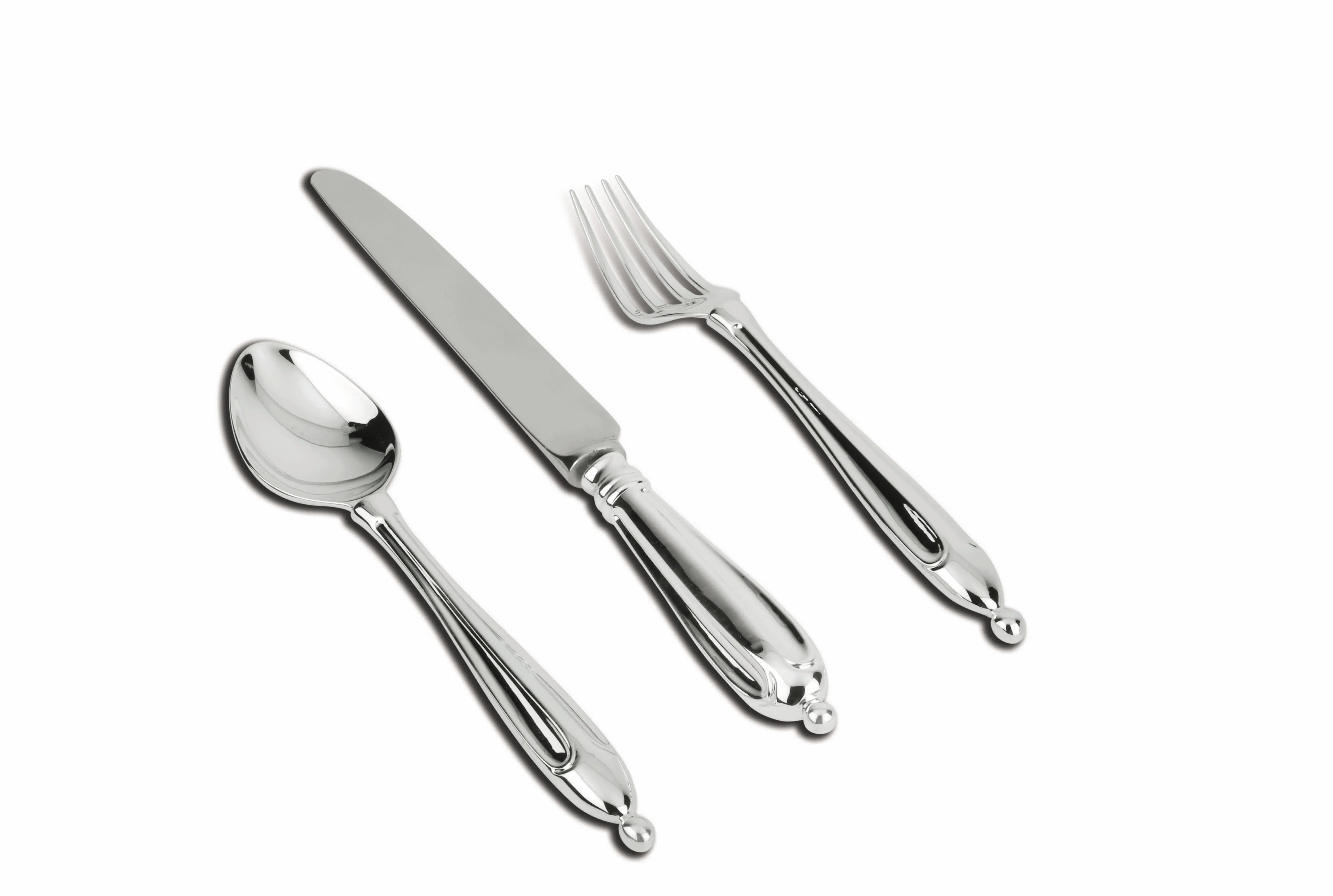 Piercing Bead 3-piece Sterling Silver Flatware Set by Krysaliis - The Mayfair Hall