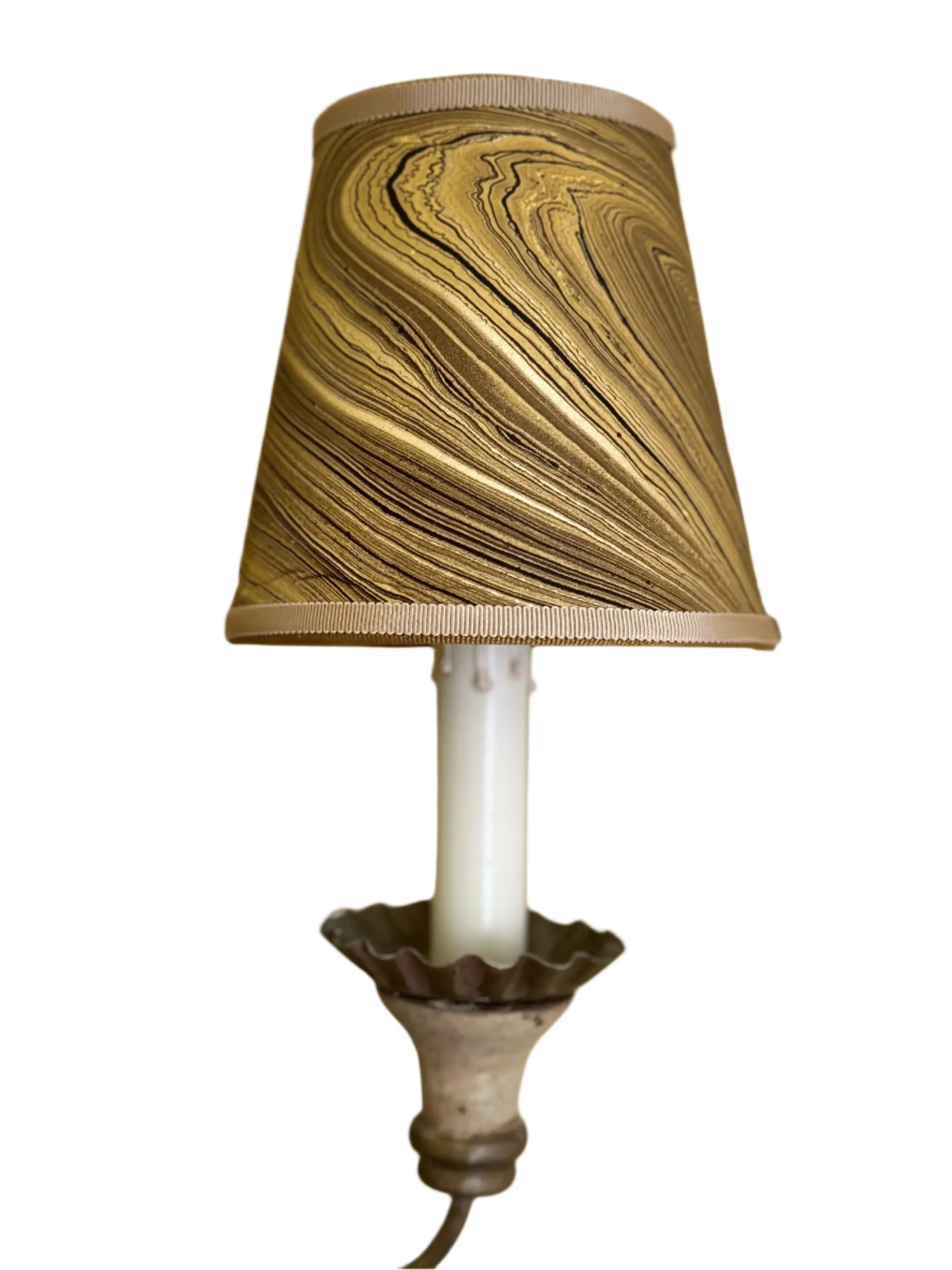 Sconce Lampshade in Marbled Gold - The Mayfair Hall