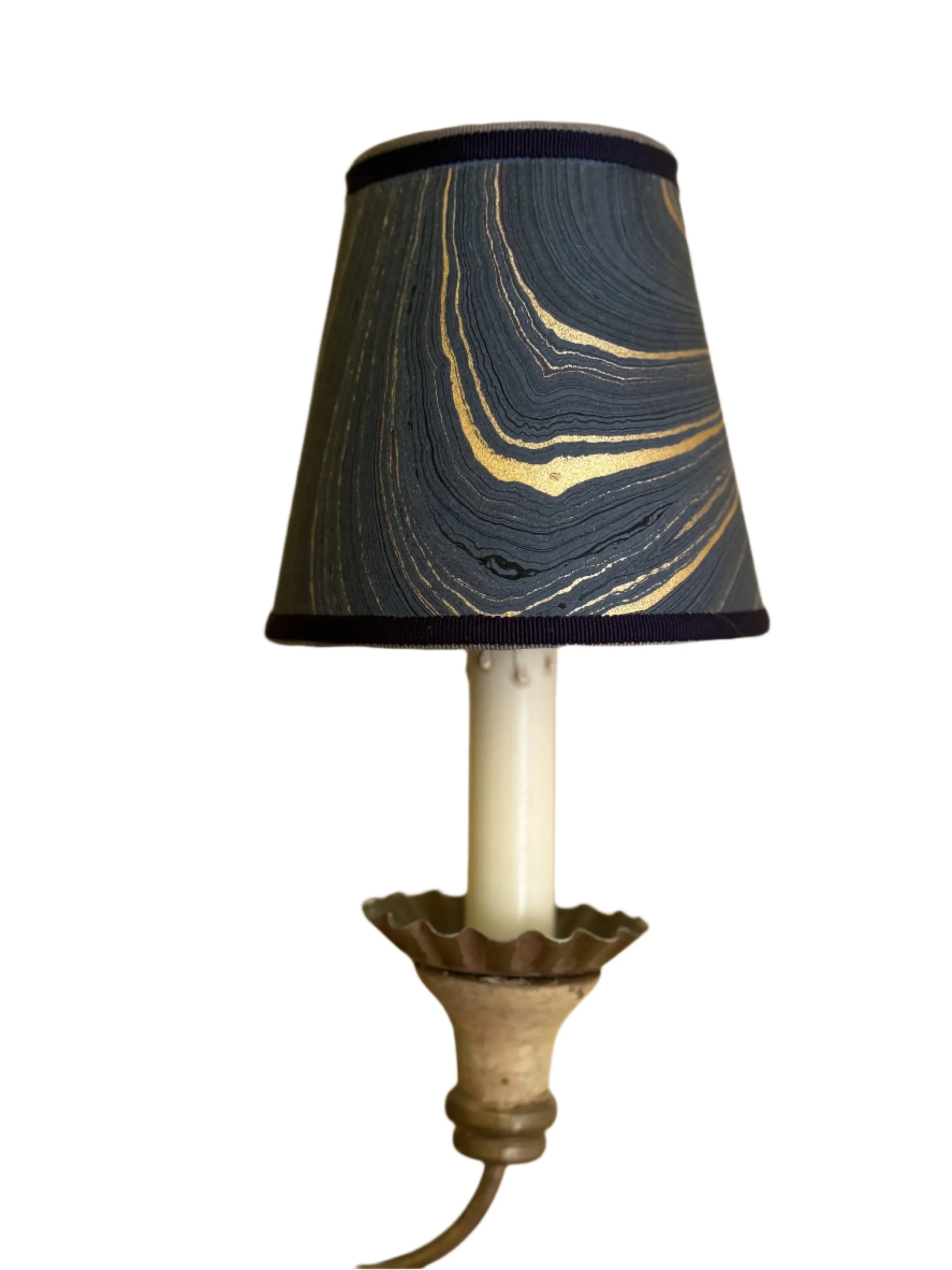 Sconce Lampshade in Marbled Sapphire - The Mayfair Hall