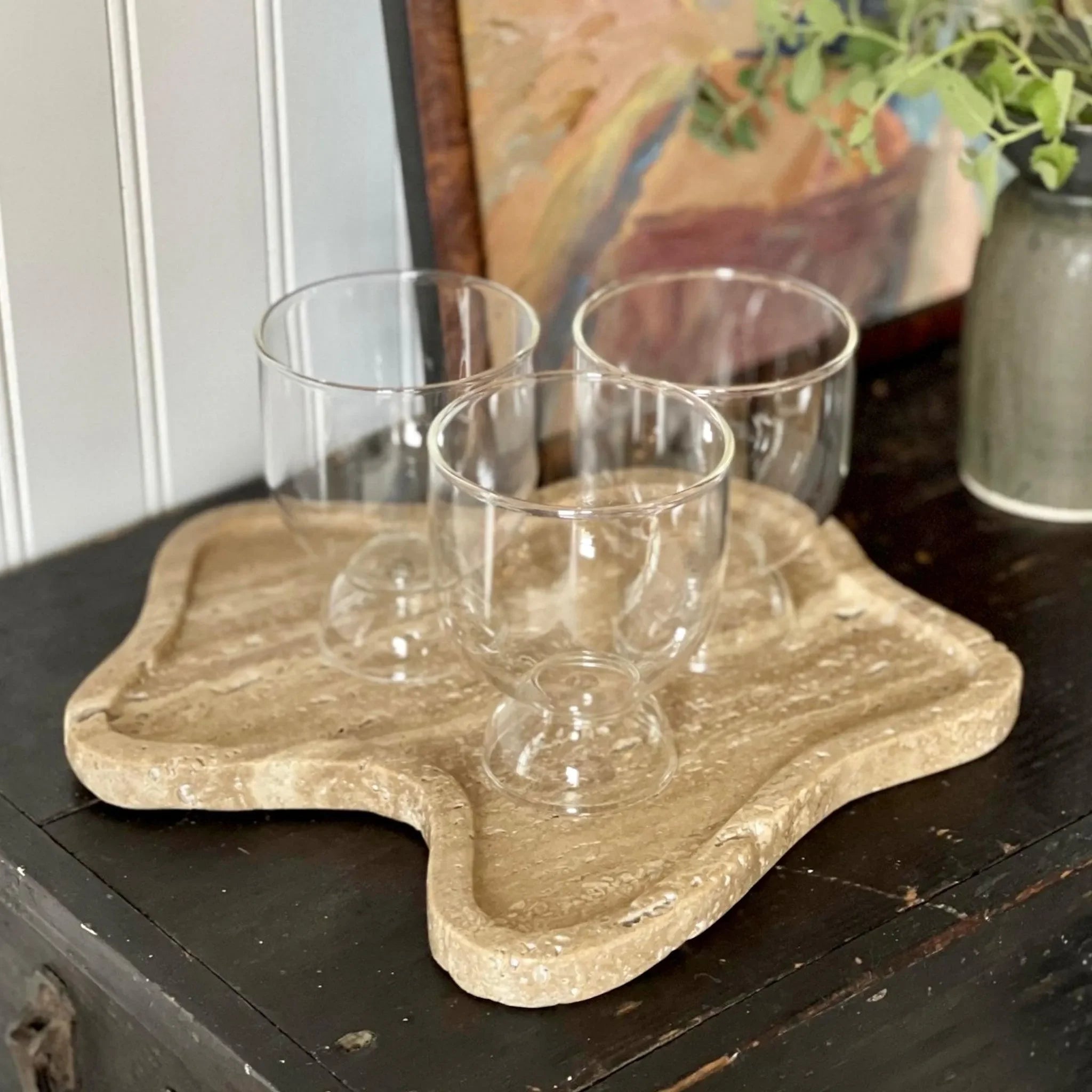 Marble Flo Tray in Biscotti - The Mayfair Hall