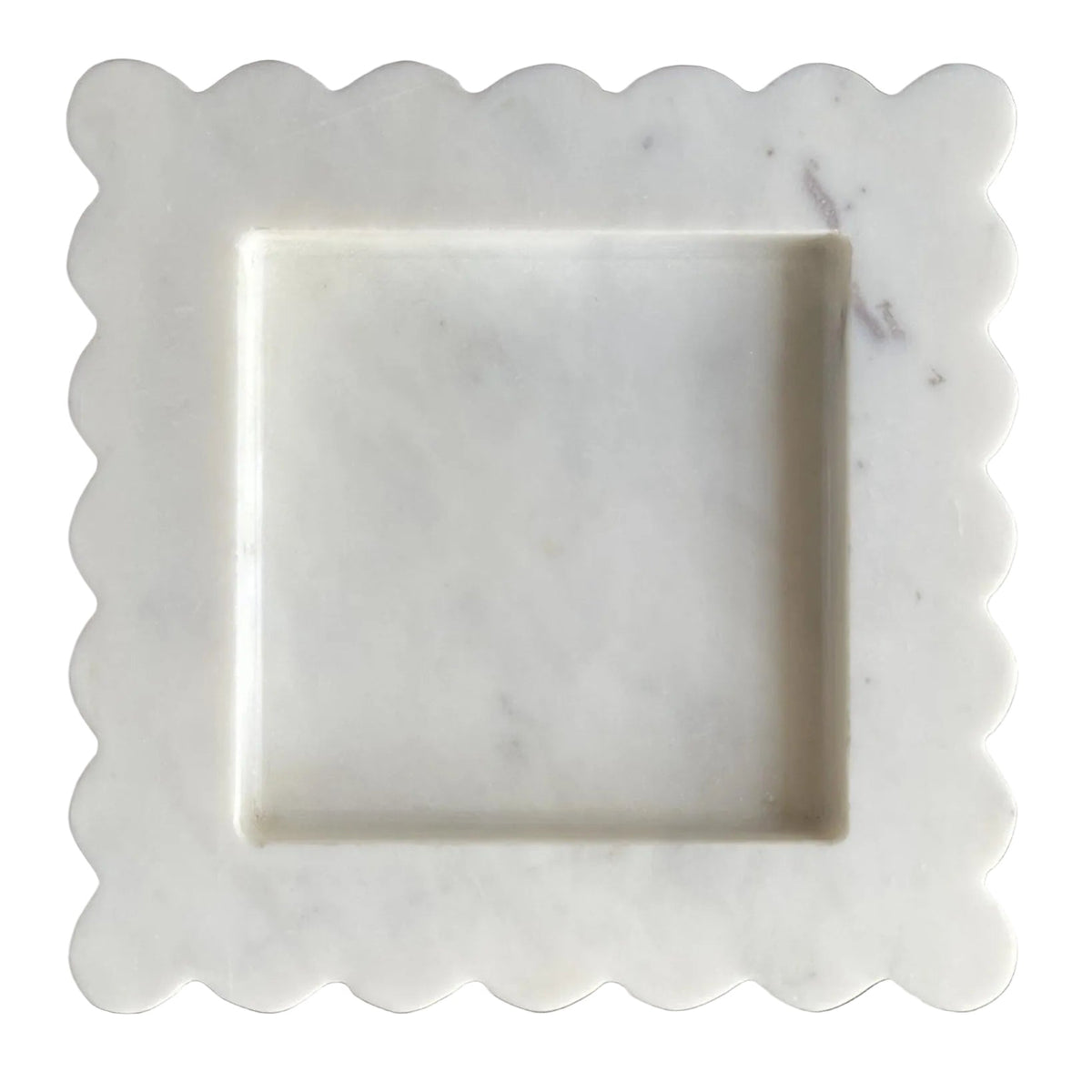 Box Marble & Travertine Tray by Anastasio Home