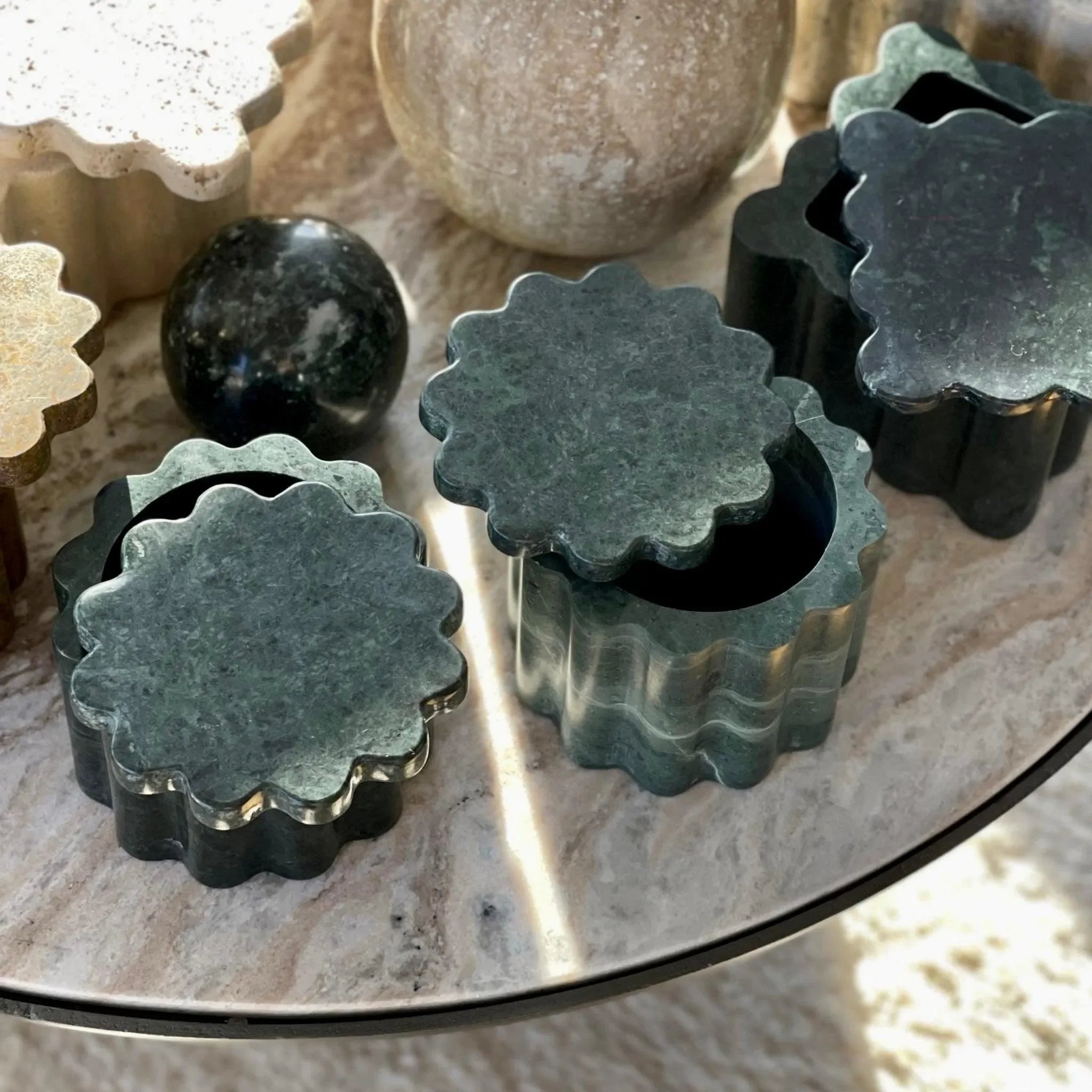 Marble Sun Box in Emerald - The Mayfair Hall