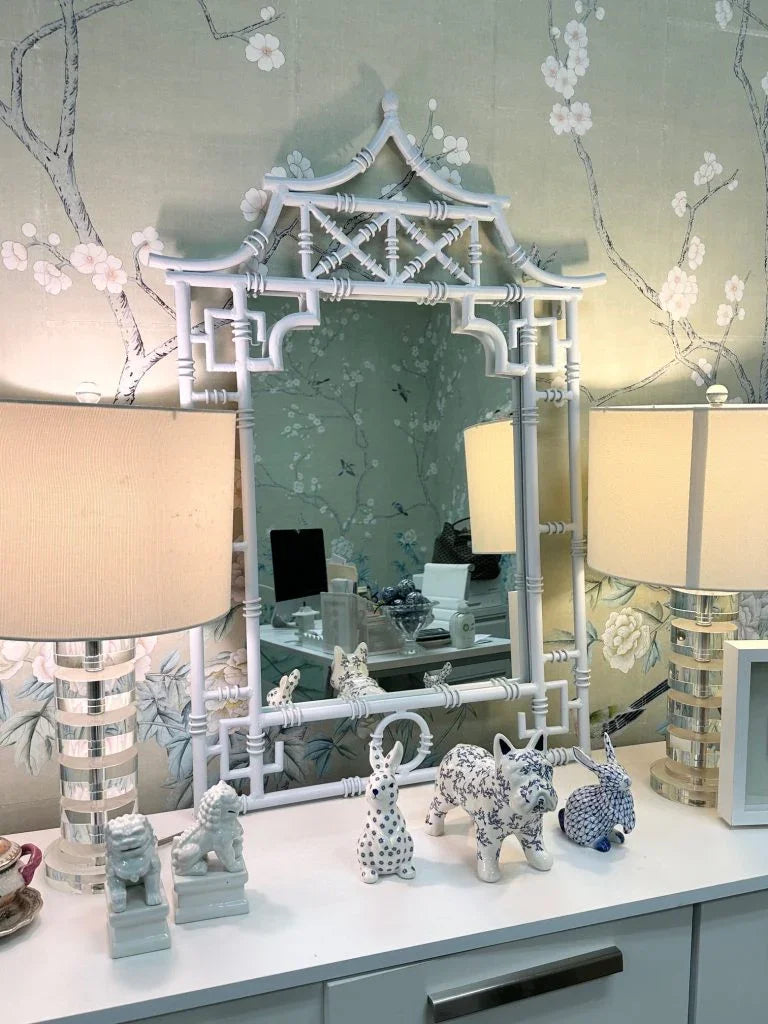 Pagoda Mirror in Pale Blue - The Mayfair Hall