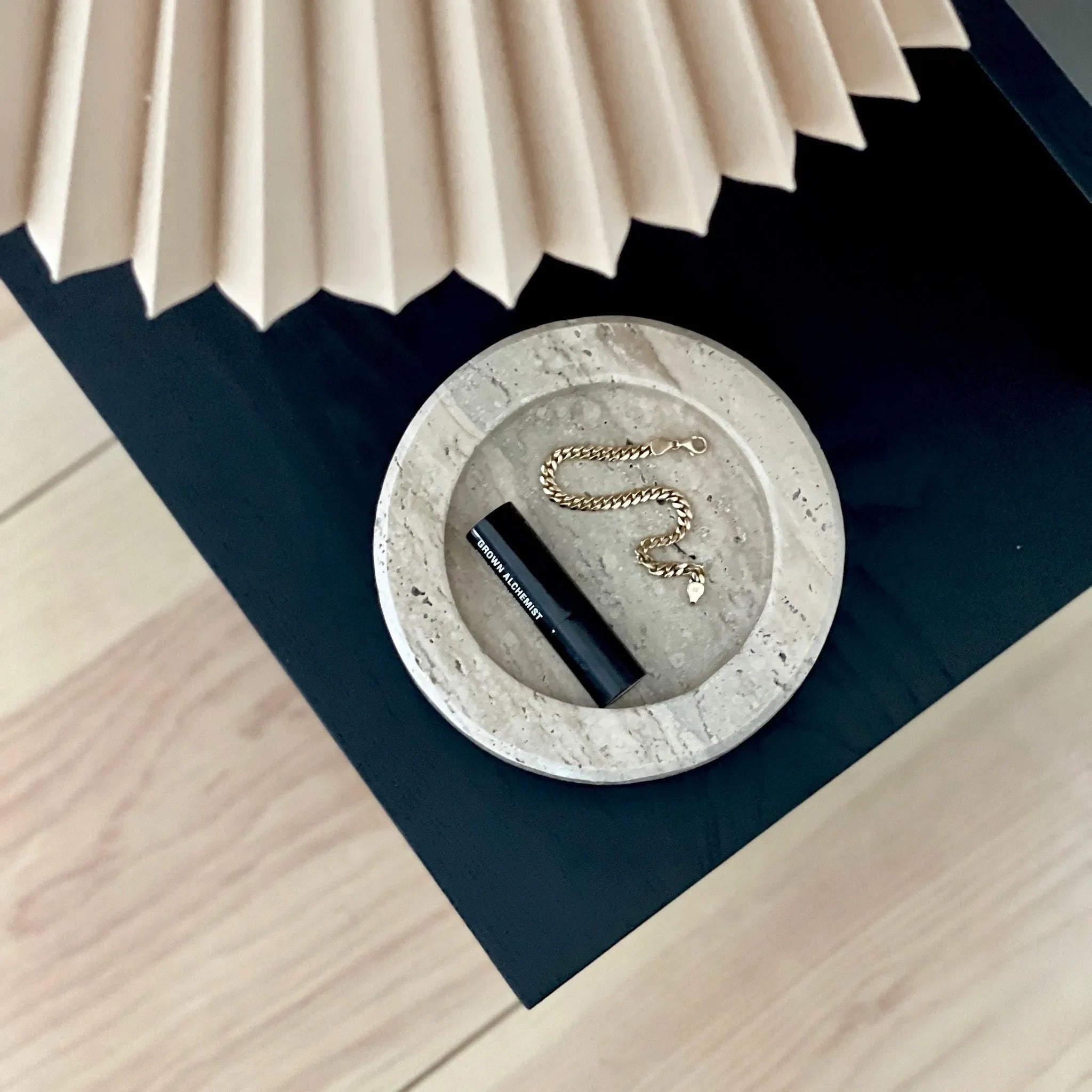 Marble Noah Catchall in Travertine - The Mayfair Hall