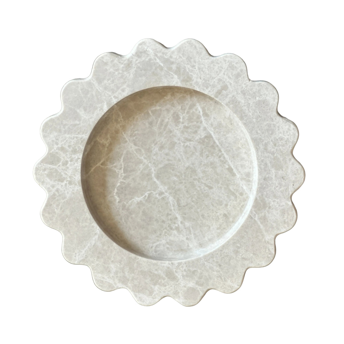 Sun Marble & Travertine Tray by Anastasio Home