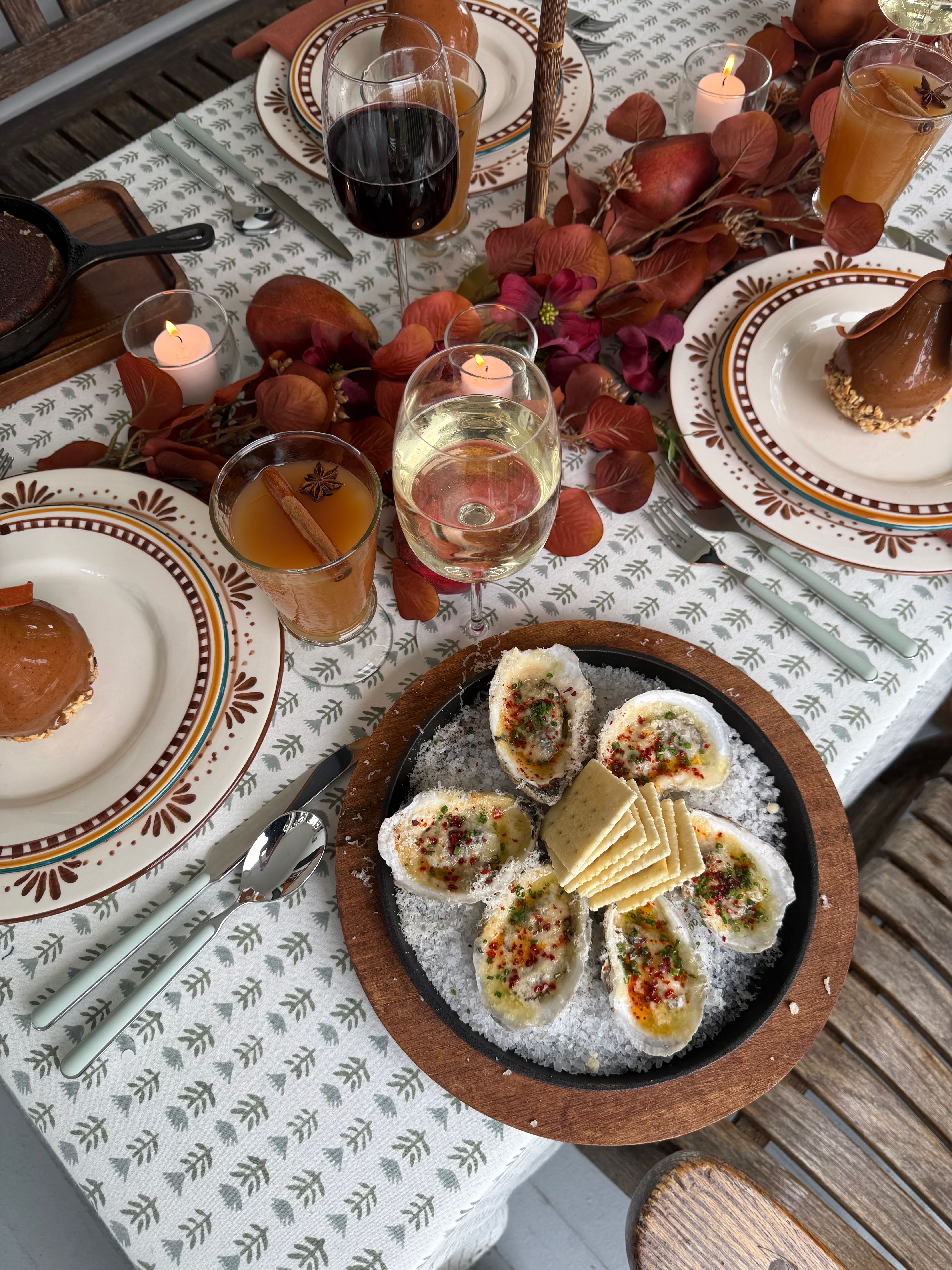 Claire Tablecloth in Serene - Block Printed
