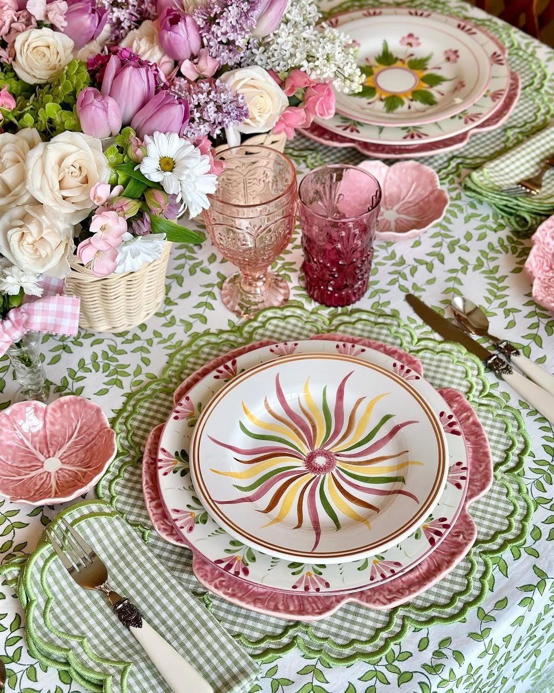 Green Leaves - Tablecloth 2024 Print